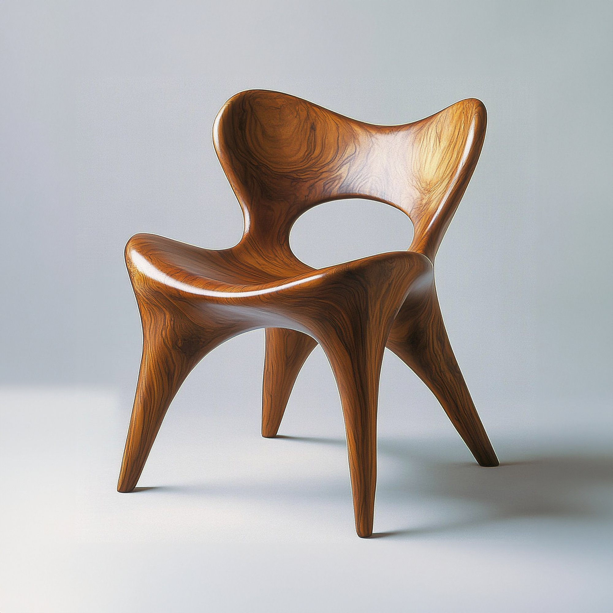 Organic Accent Chair Living Room Or Workspace SINLKIWC015