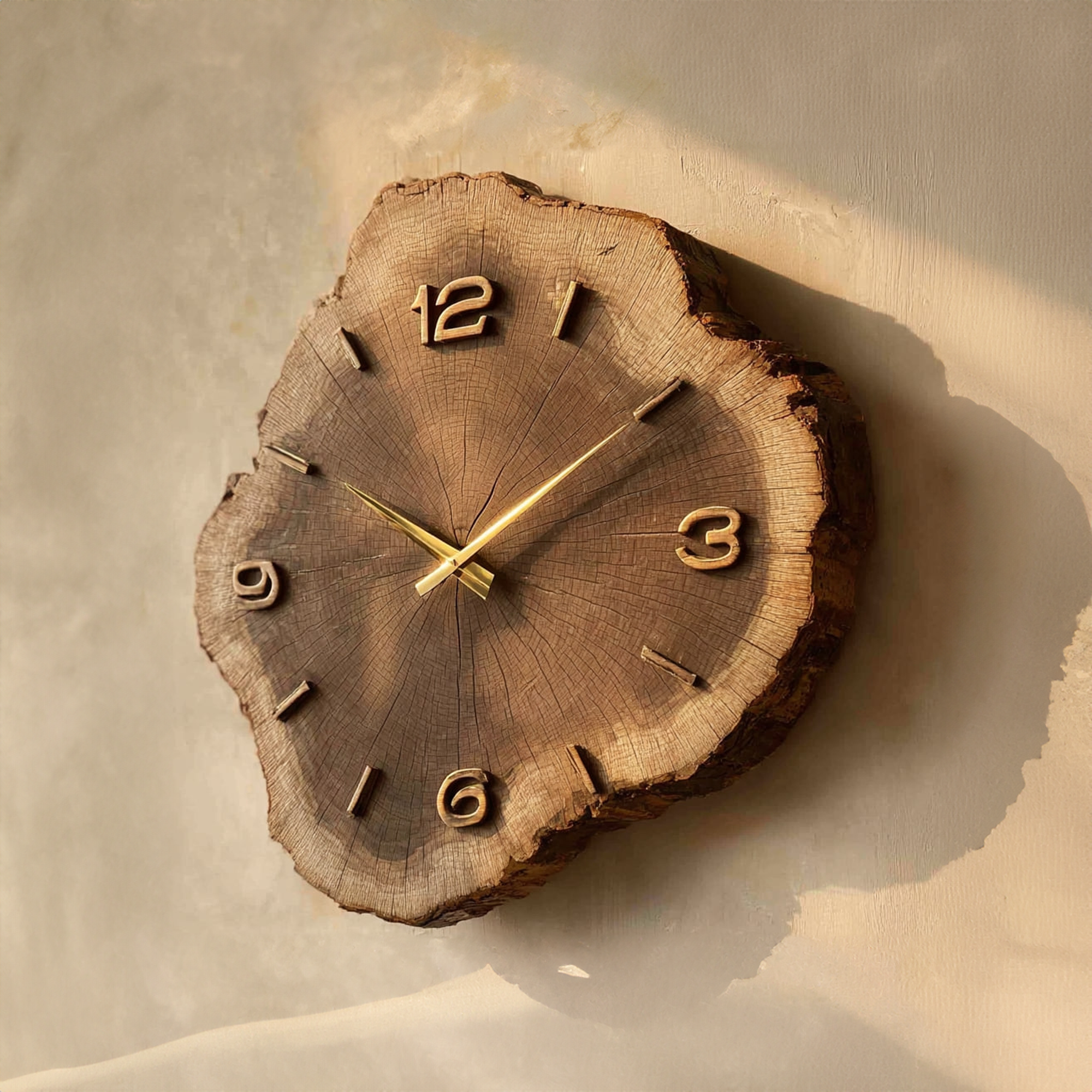 Rustic Natural Craft Wall Clock Living Room Or Study Room SINLKICK014