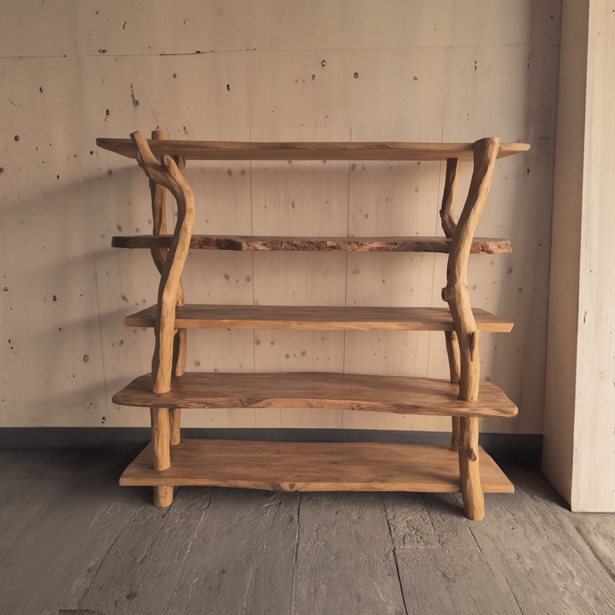 Rustic Wooden Branch Shelf Storage Living Room Or Dining Room SINLKISC273