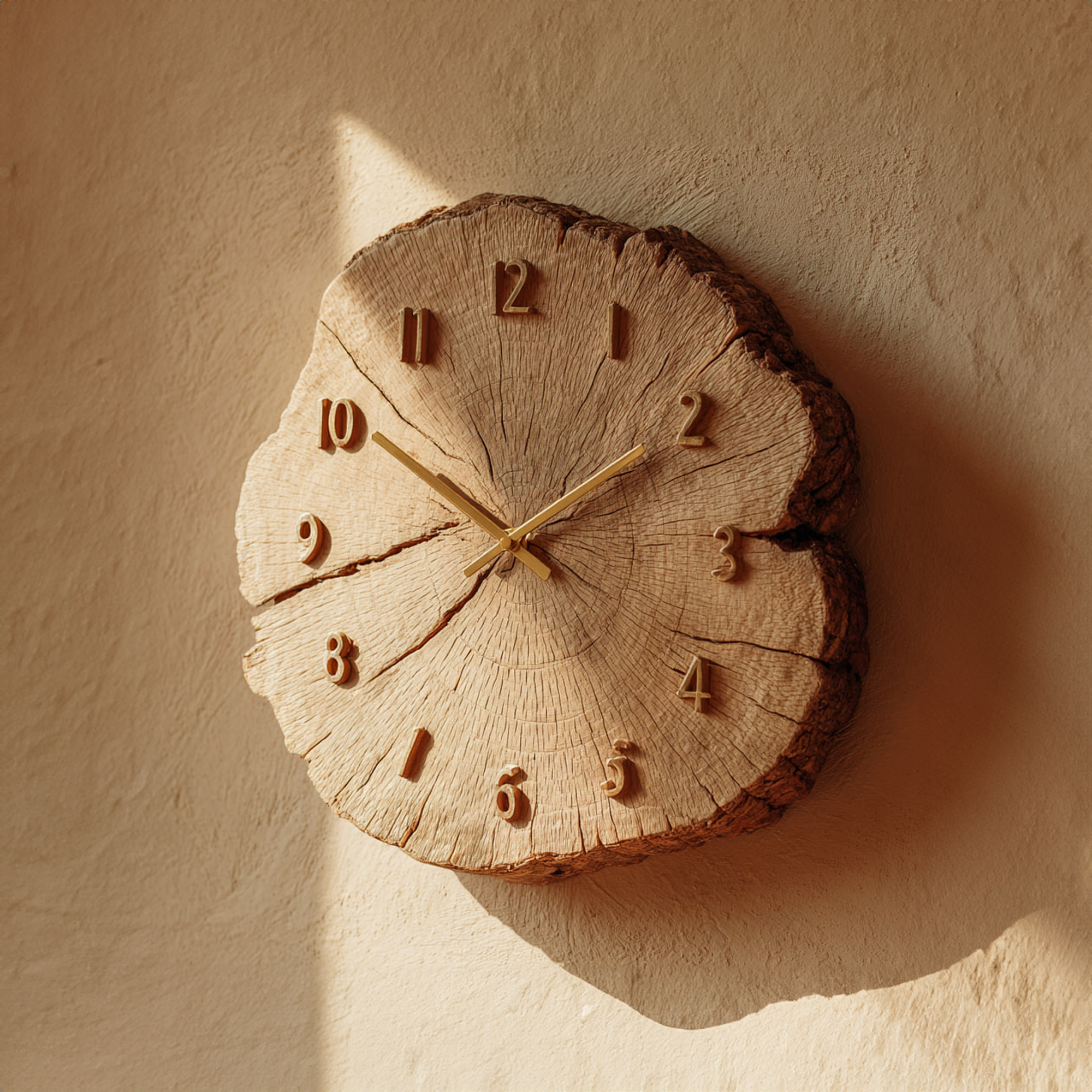 Rustic Wood Slice Wall Clock Study Room Or Office SINLKICK010