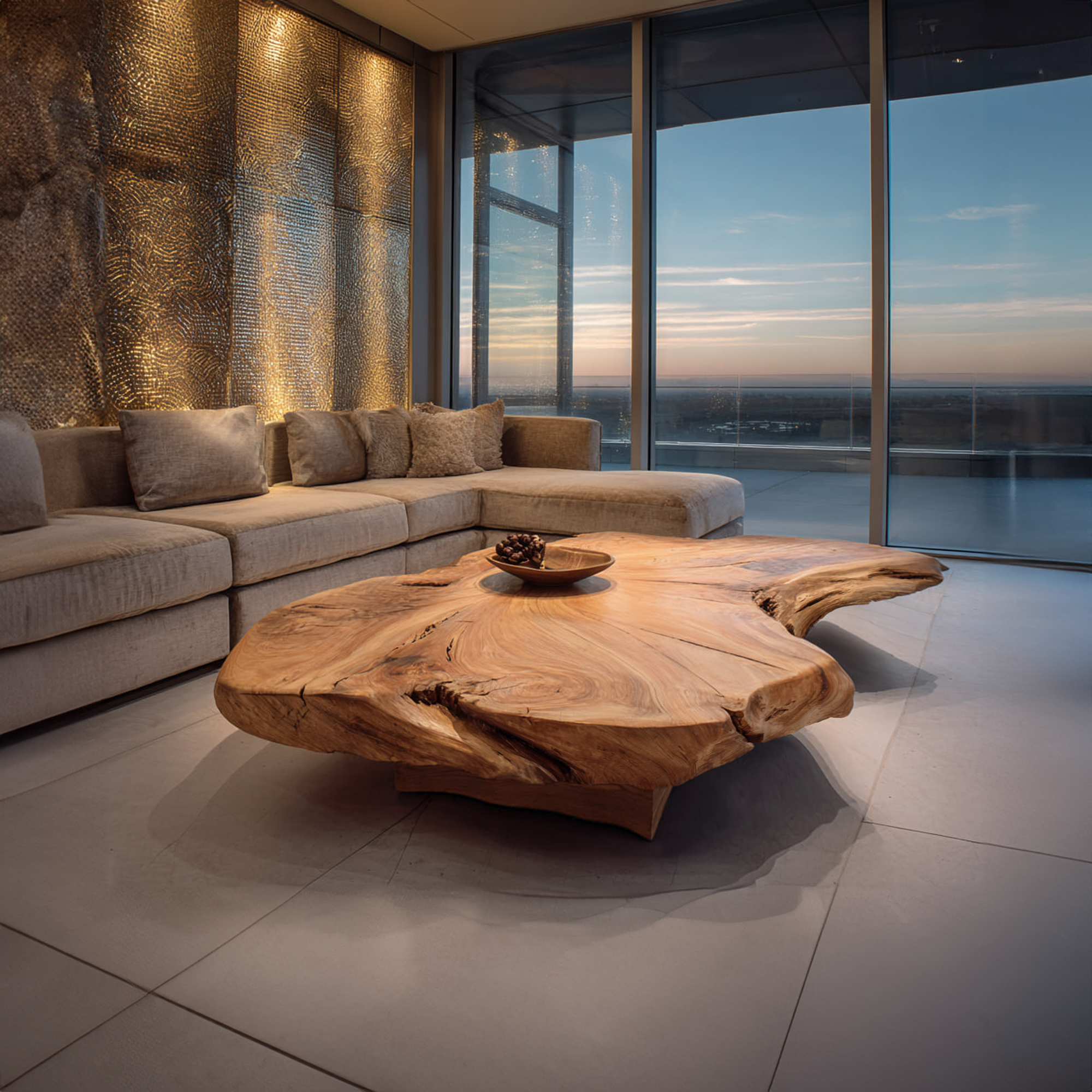 Rustic Organic Coffee Table Living Room Or Family Room SINLKICF133