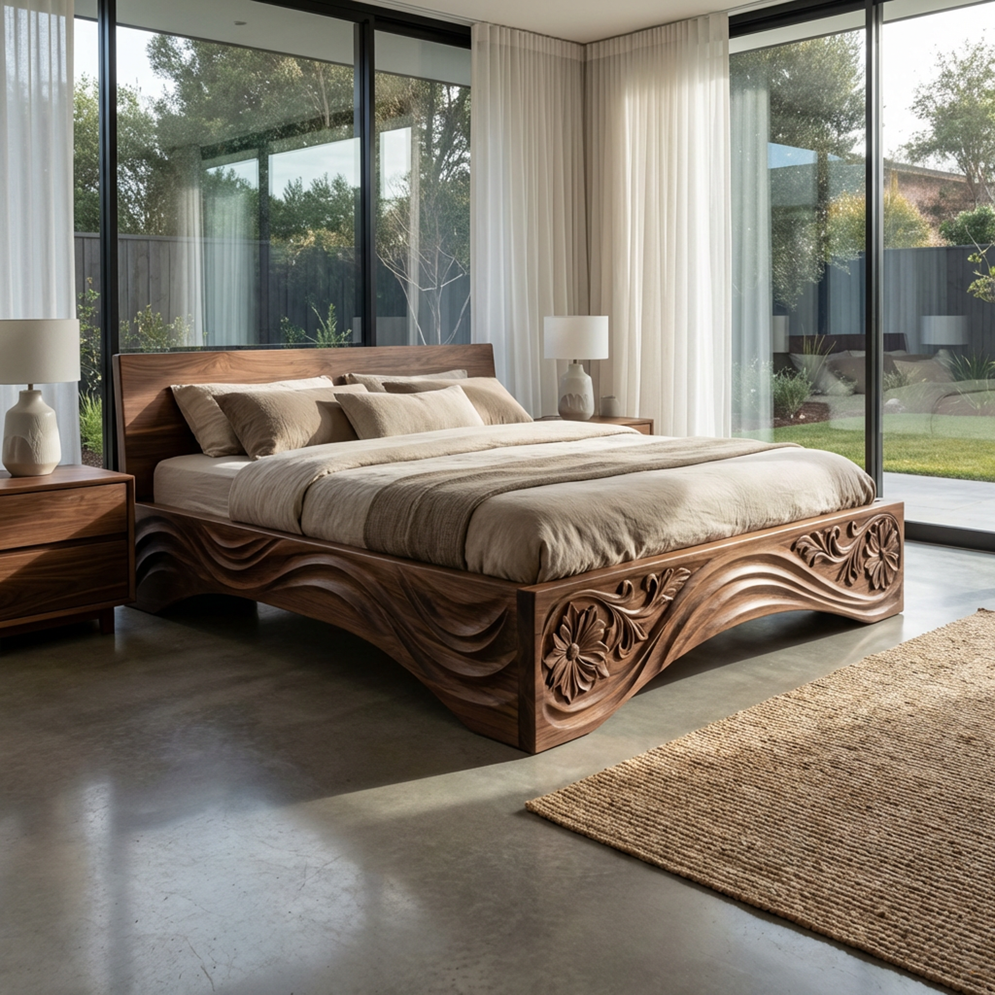 Rustic King Size Bed Frame For Bedroom And Home Interior SINLKIWB106