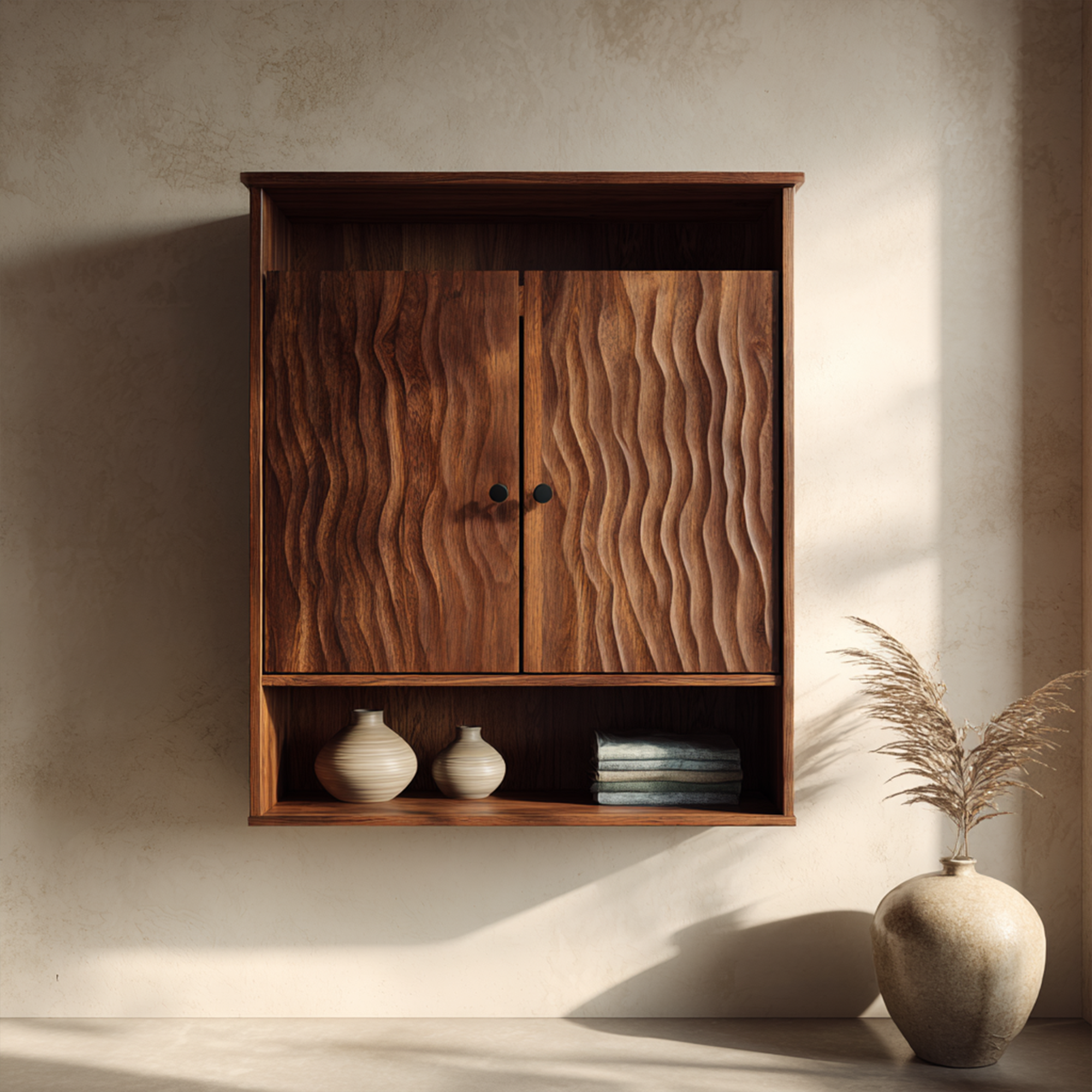 Rustic Wooden Wine Cabinet Living Room Bar SINLKISC450