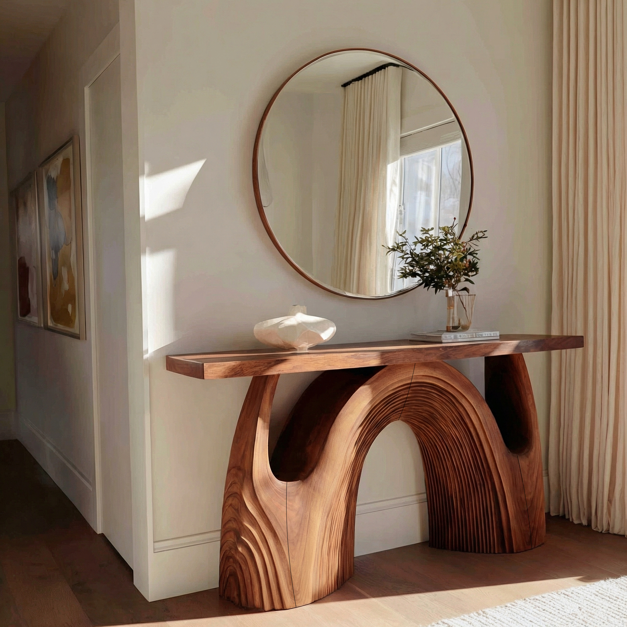 Organic Double Arch Console Table Sofa Back Living Room SINLKICS500