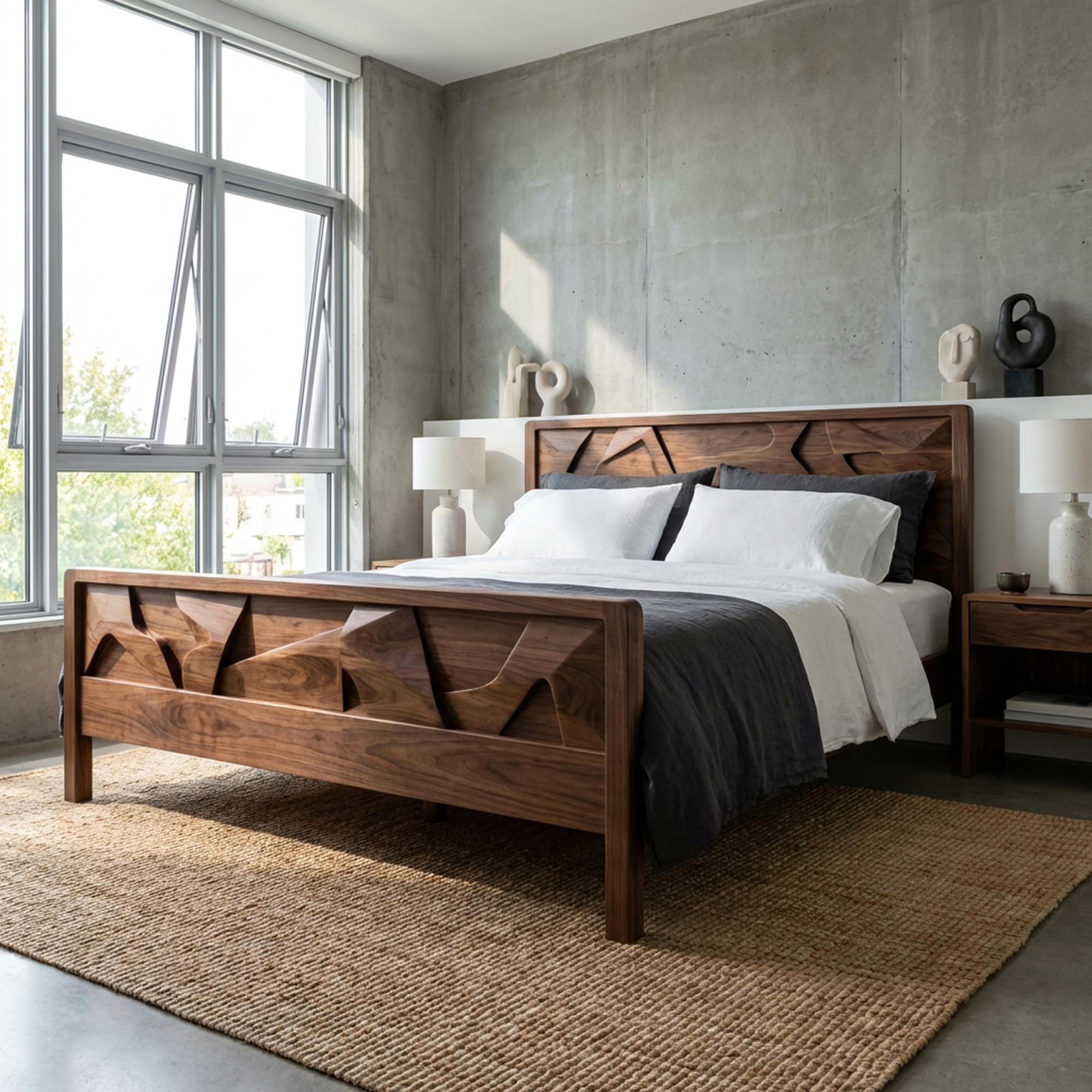 Rustic Statement King Bed Frame For Bedroom And Interior Space SINLKIWB110