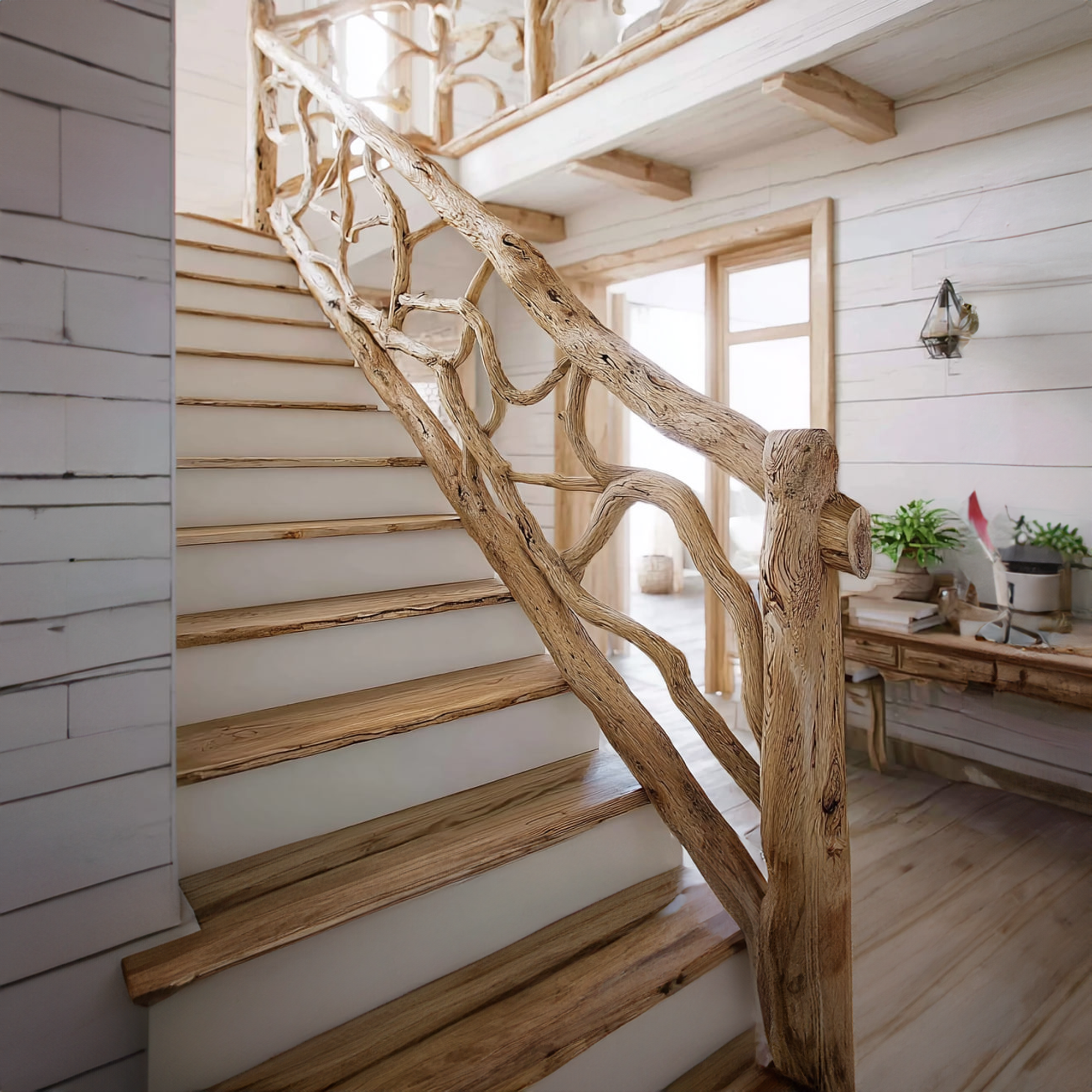 Mid Century Solid Timber Staircase Hallway SINLKIST005
