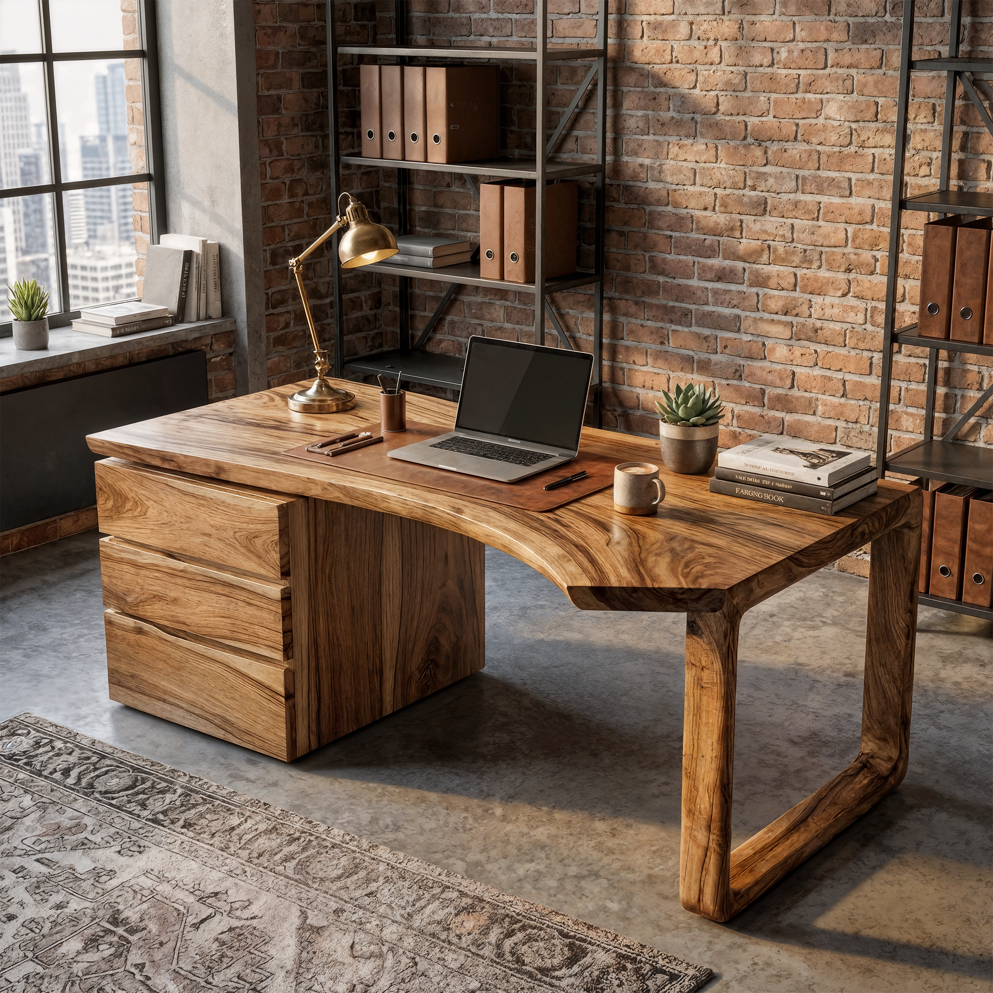 Mid Century Office Desk For Home Office And Workspace SINLKIDK092