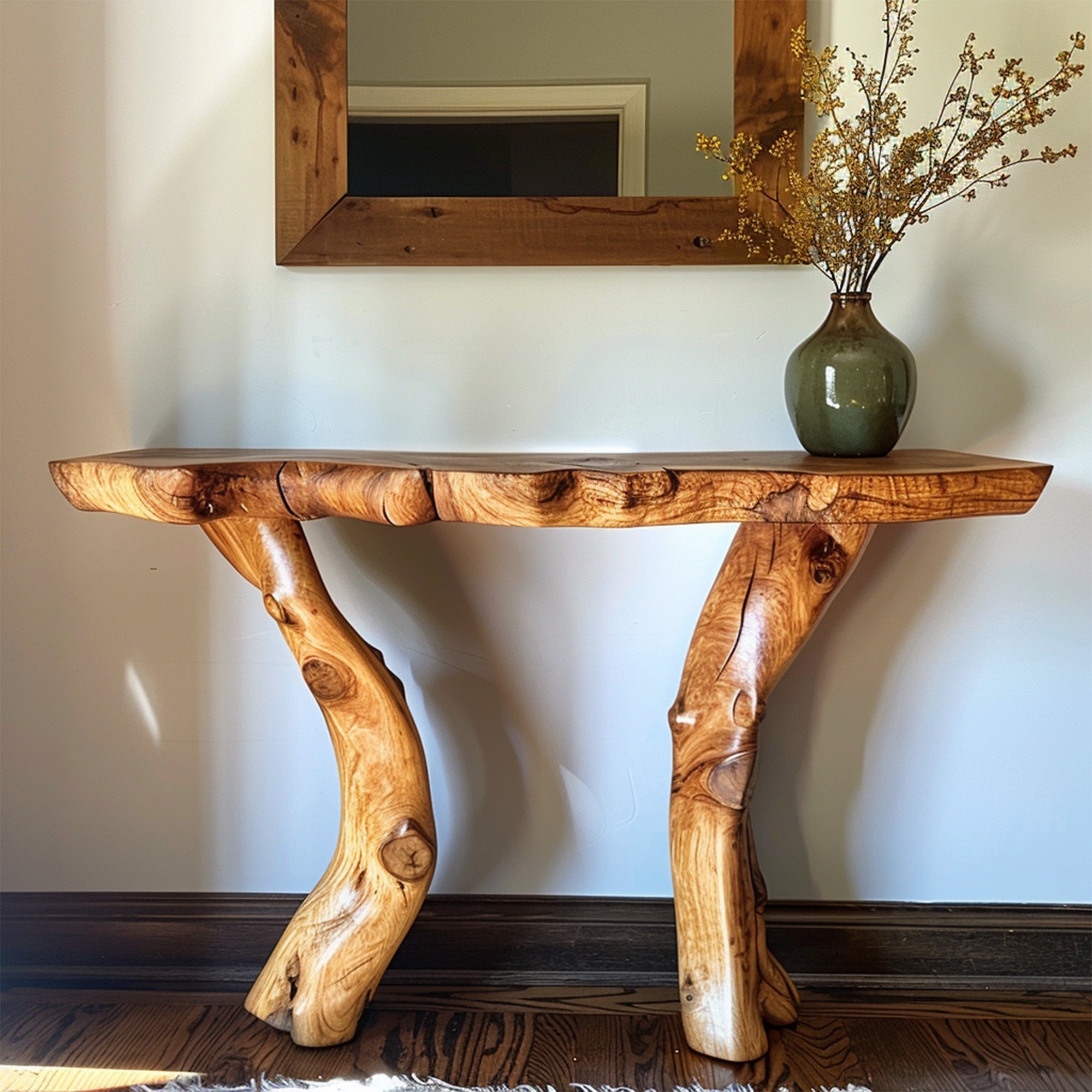 Live Edge Console Table Handcrafted For Rustic Home Styling SILDTCS015