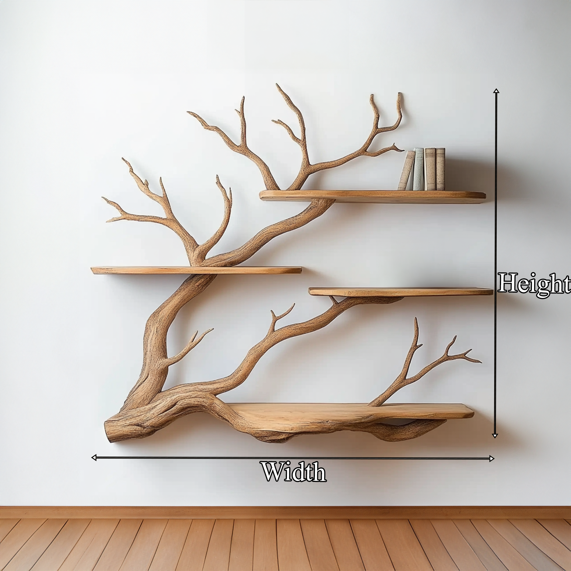 Nature Inspired Wall Shelf Reading Room And Bedroom SINLKITBS108