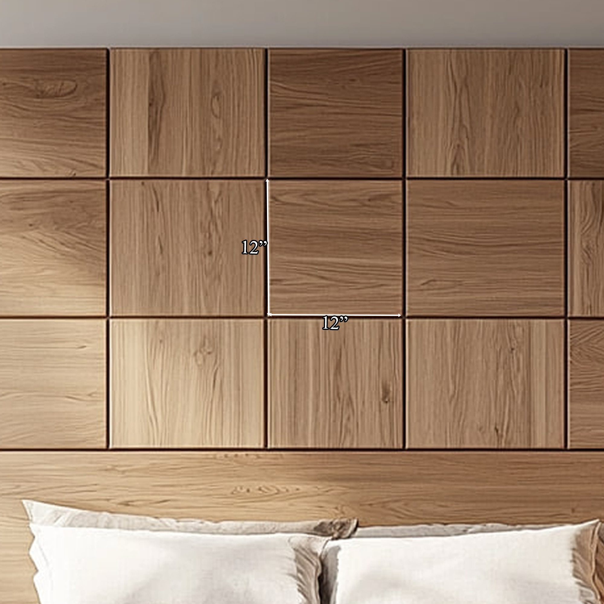 Rustic Wooden Headboard Bedroom Wall Accent SINLKIDH009