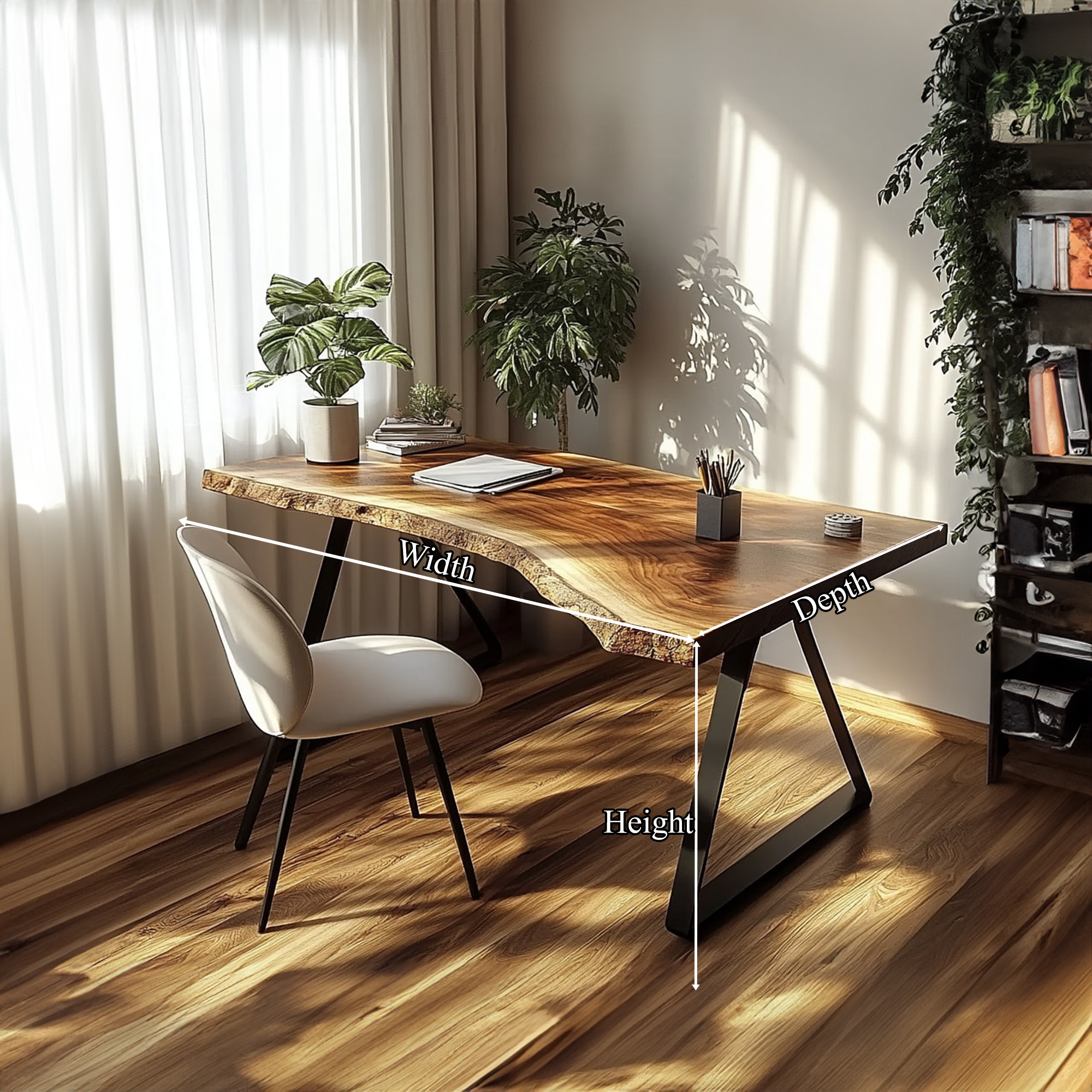 Minimal Rustic Desk Bedroom And Quiet Room SINLKIDK018