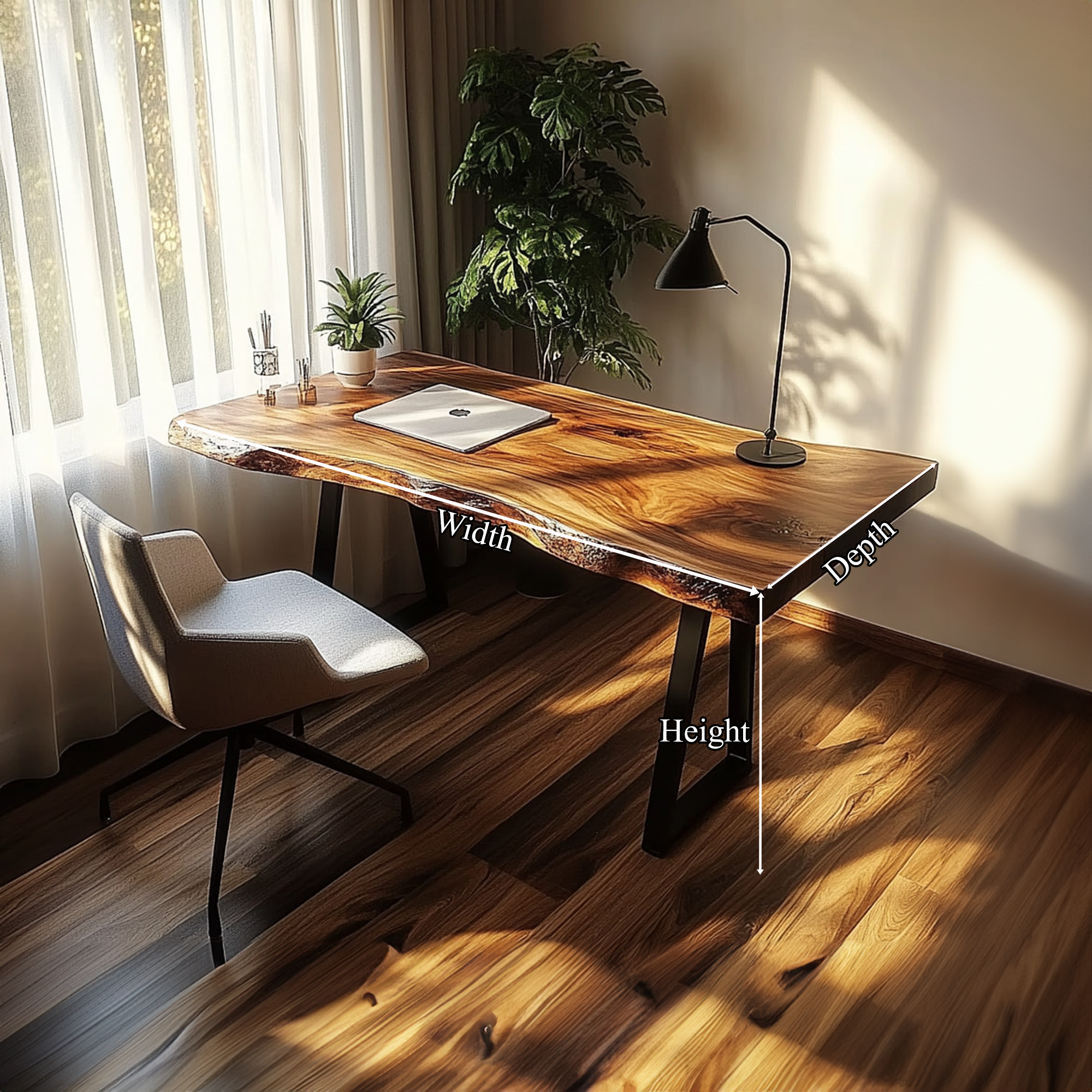 Rustic Natural Work Desk Bedroom And Creative Area SINLKIDK020