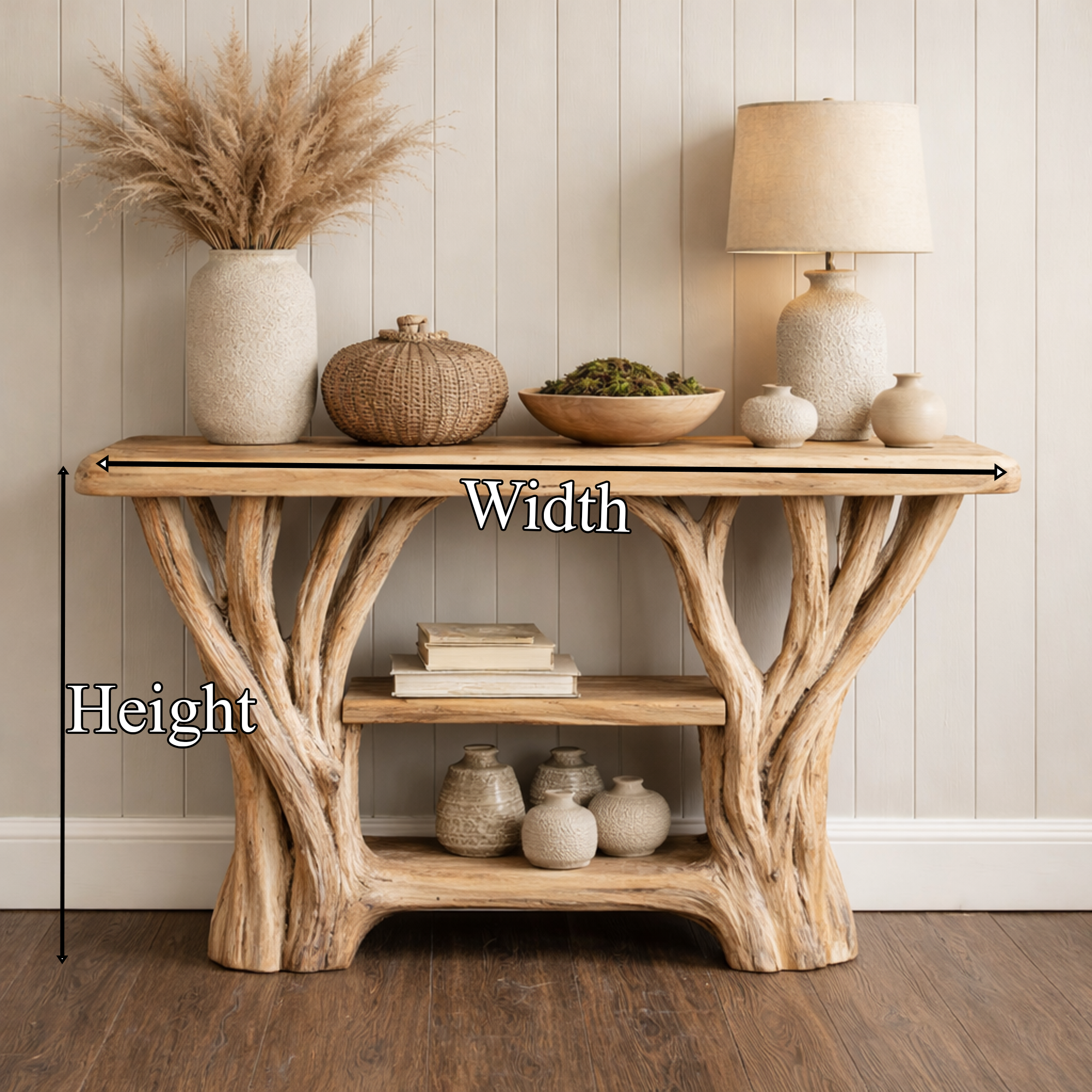 Japandi Style Console Table Sculptural Single Base For Minimal Interior SINLKICS480