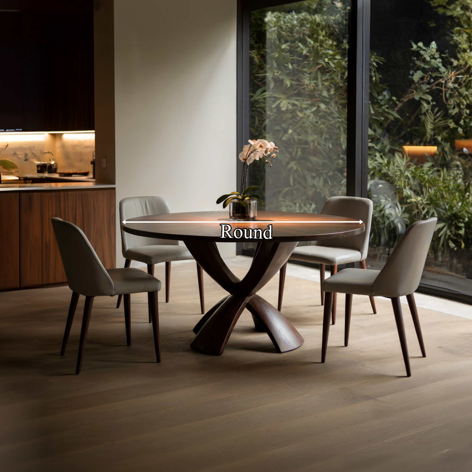 Mid Century Round Dining Table Sculptural Kitchen SINLKIDT125