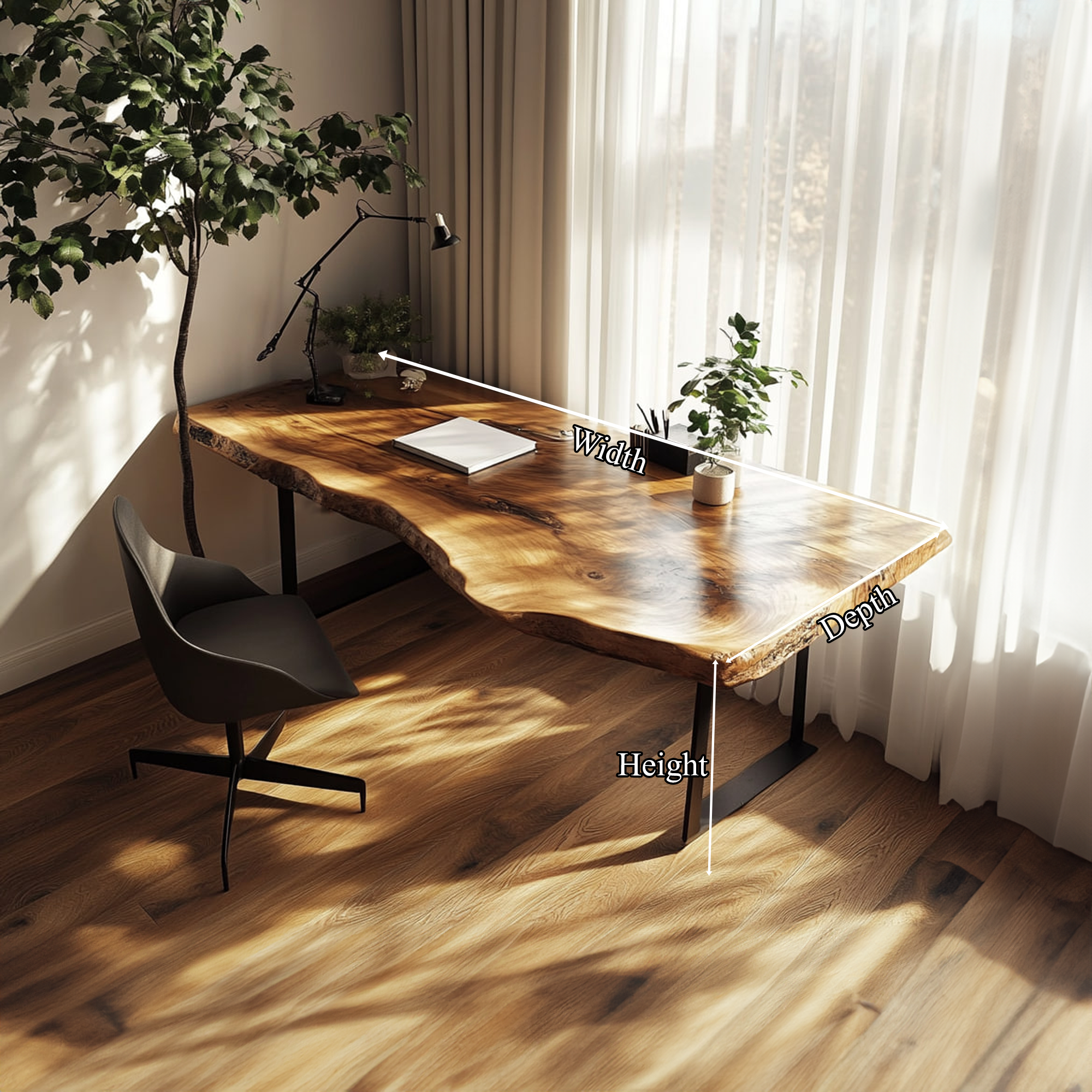 Rustic Modern Office Desk Bedroom And Office Room SINLKIDK025