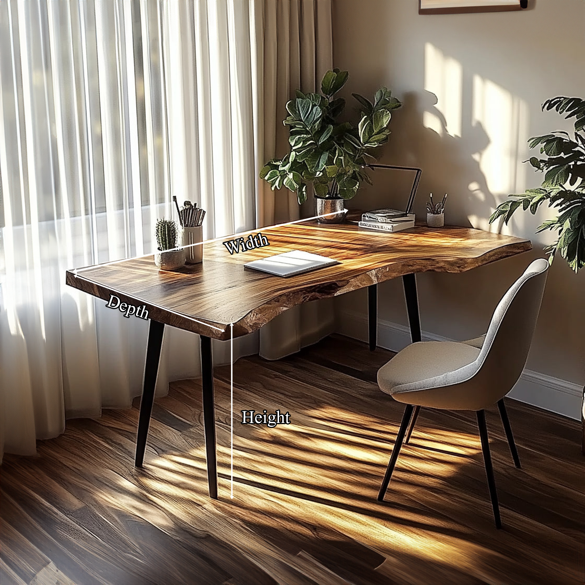 Rustic Computer Desk Reading Room And Study Area SINLKIDK026