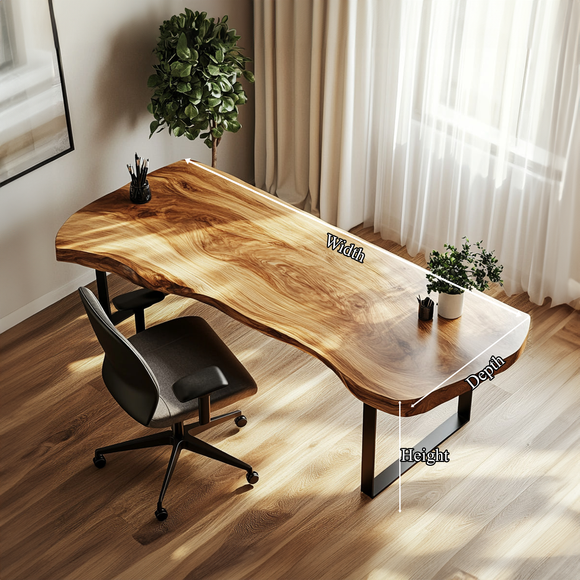 Warm Contemporary Writing Desk Study Room And Reading Room SINLKIDK031