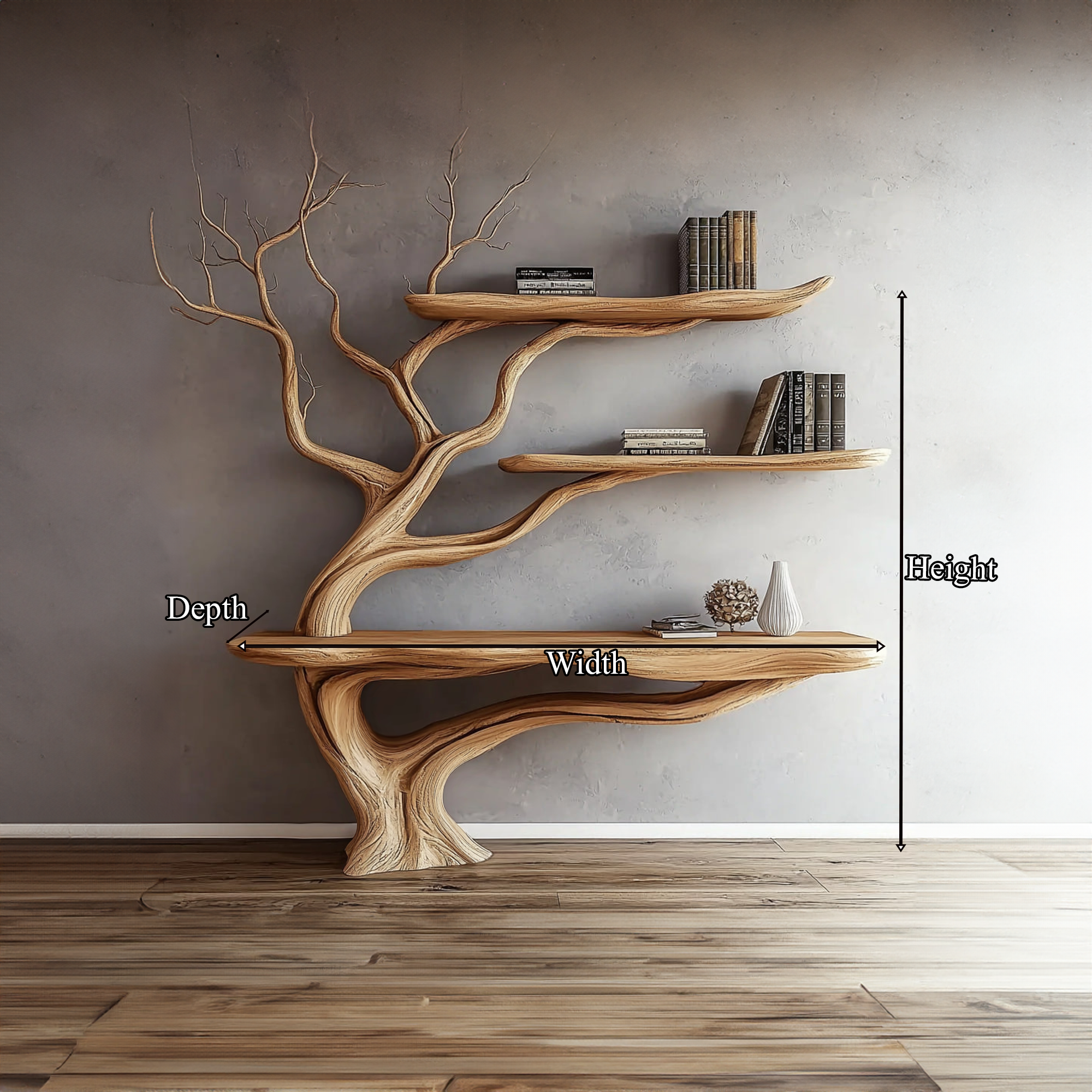 Rustic Console Table Natural Wood Foyer SINLKICS303