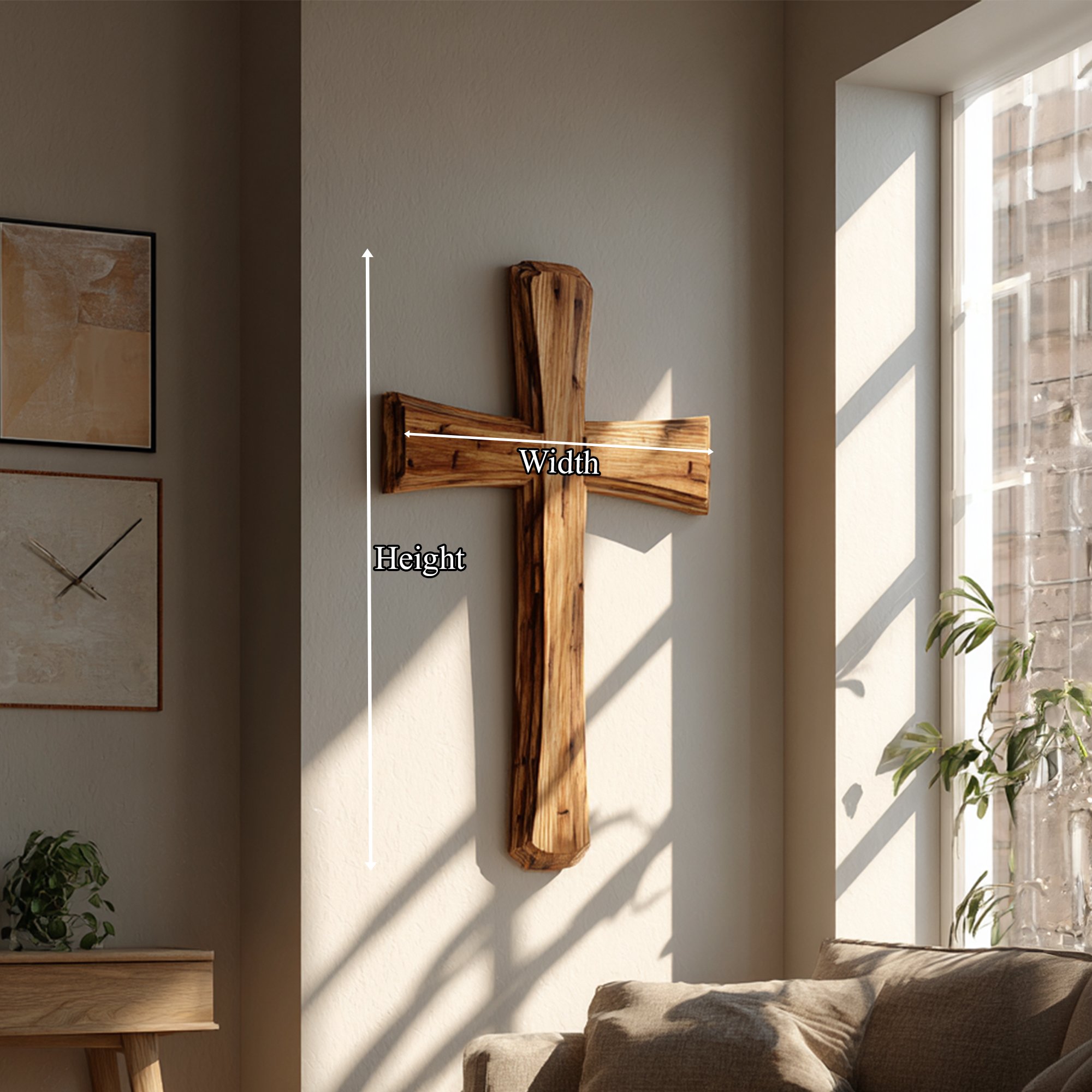 Rustic Decorative Wall Cross Home Office Or Living Room SINLKIWD005