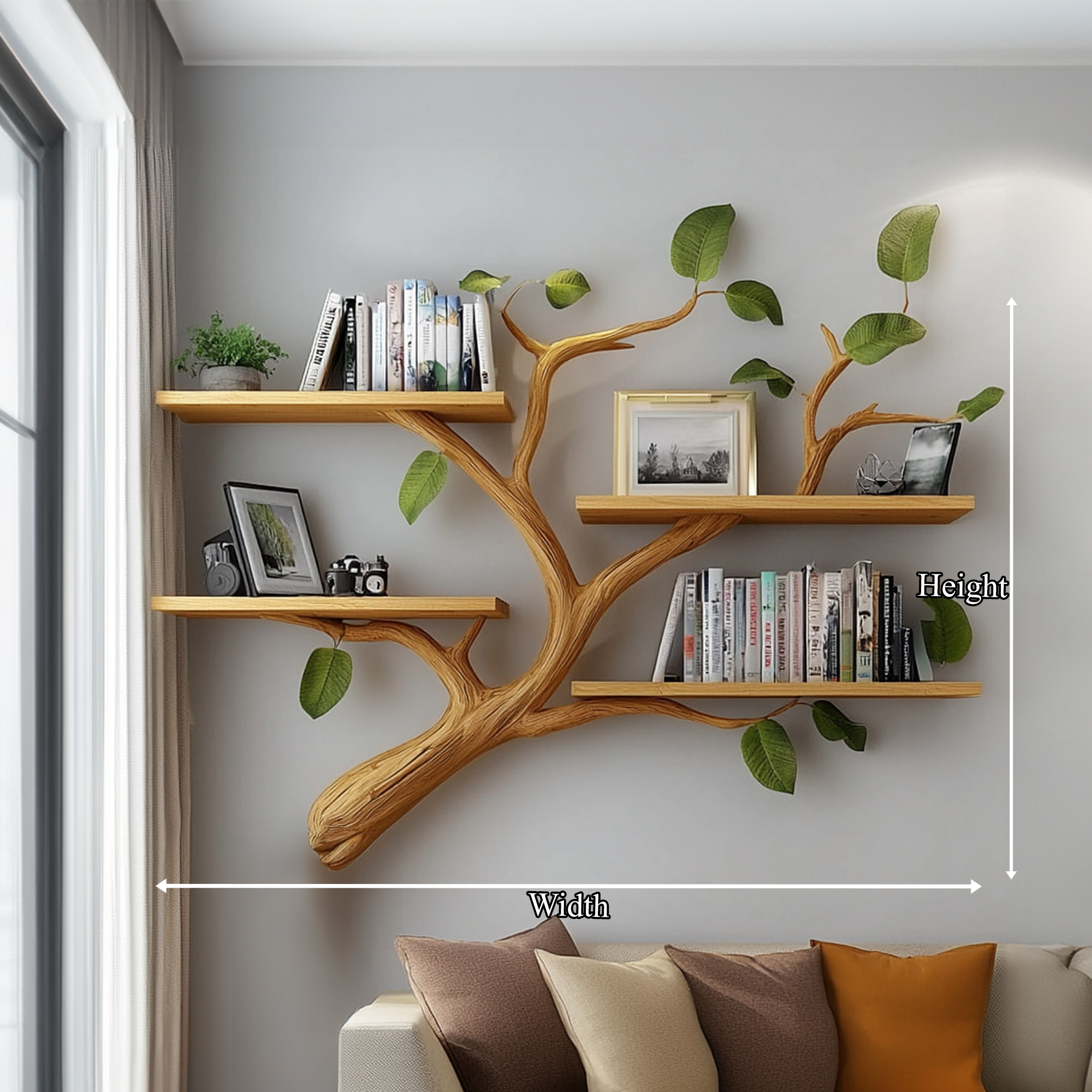 Mid Century Tree Branch Wall Display Shelf SINLKITBS042