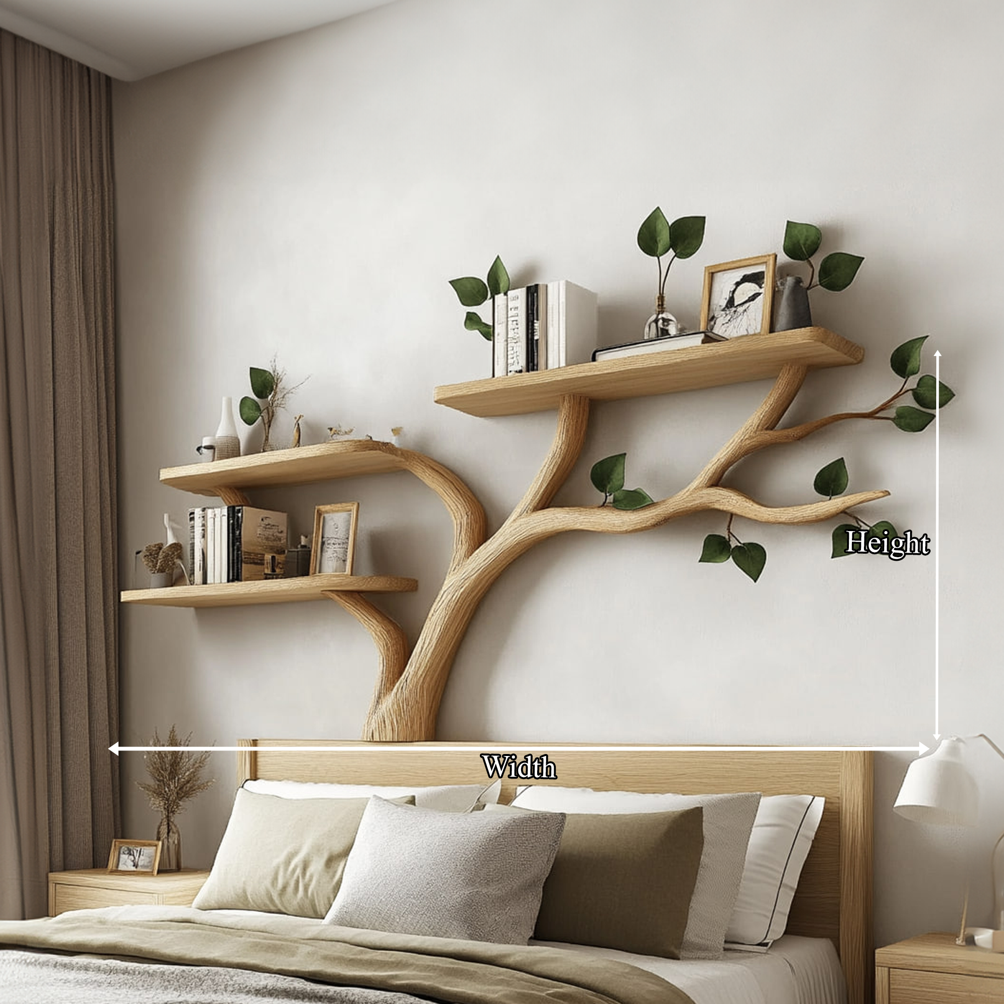 Rustic Tree Branch Bookshelf Modern Home SINLKITBS061