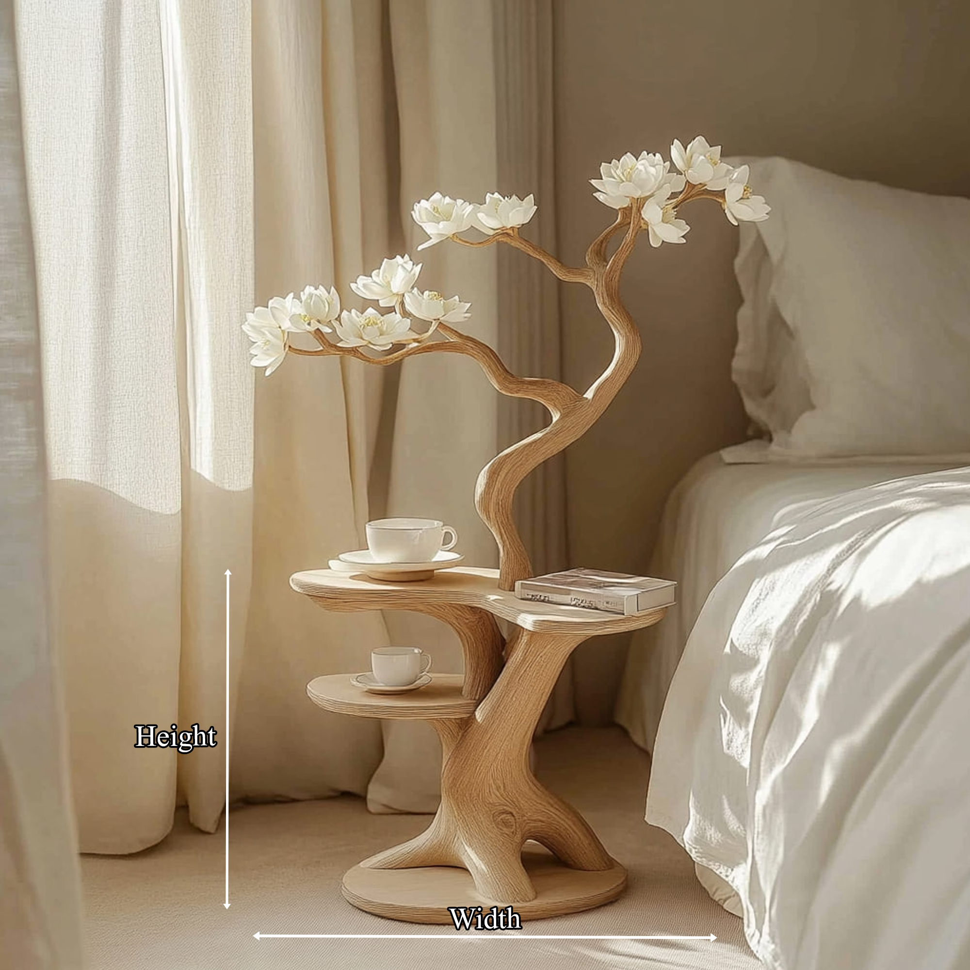 Rustic Artistic Nightstand Bedroom Living Room Accent SINLKIBT150