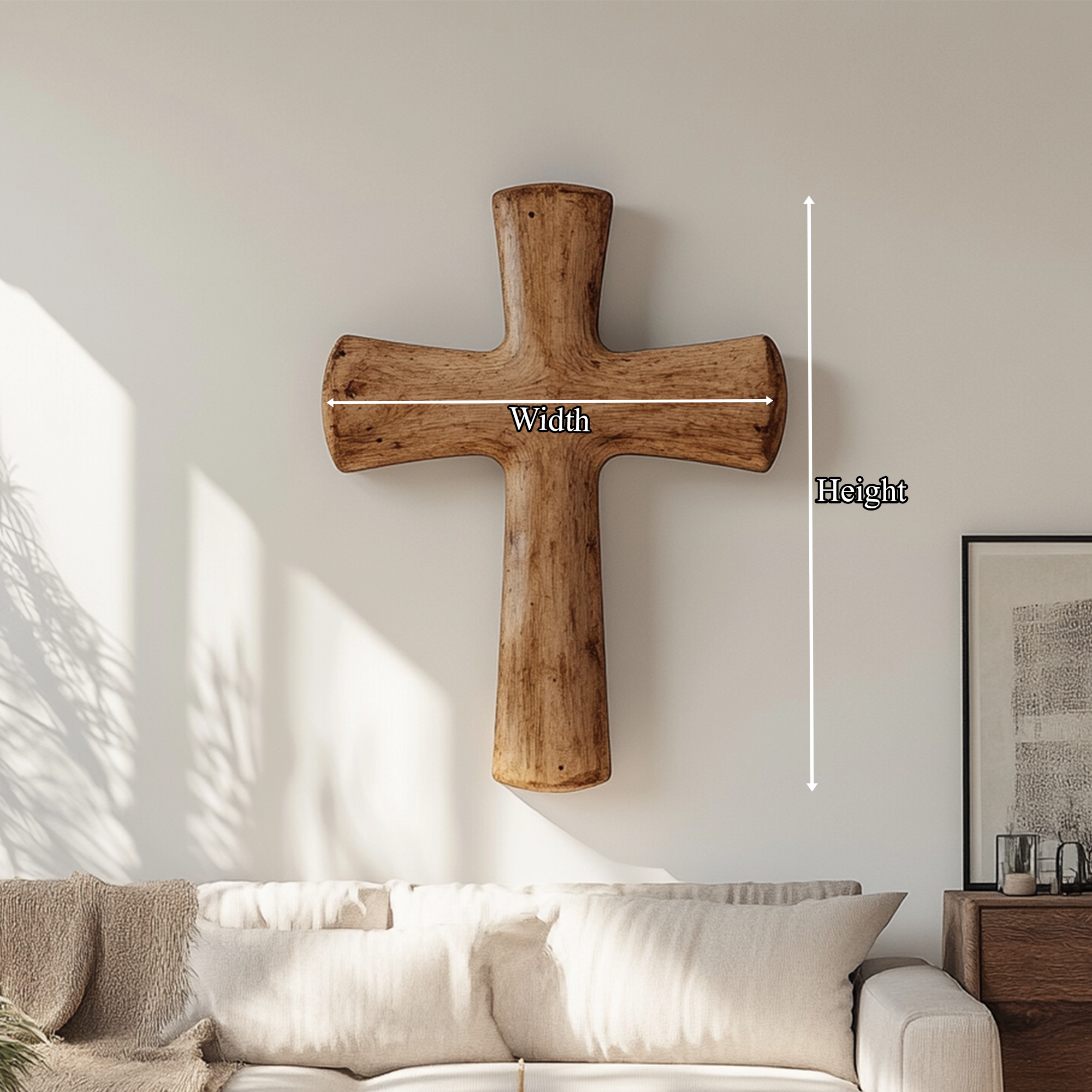 Rustic Handcrafted Wall Cross Living Room And Home Office SINLKIWD006