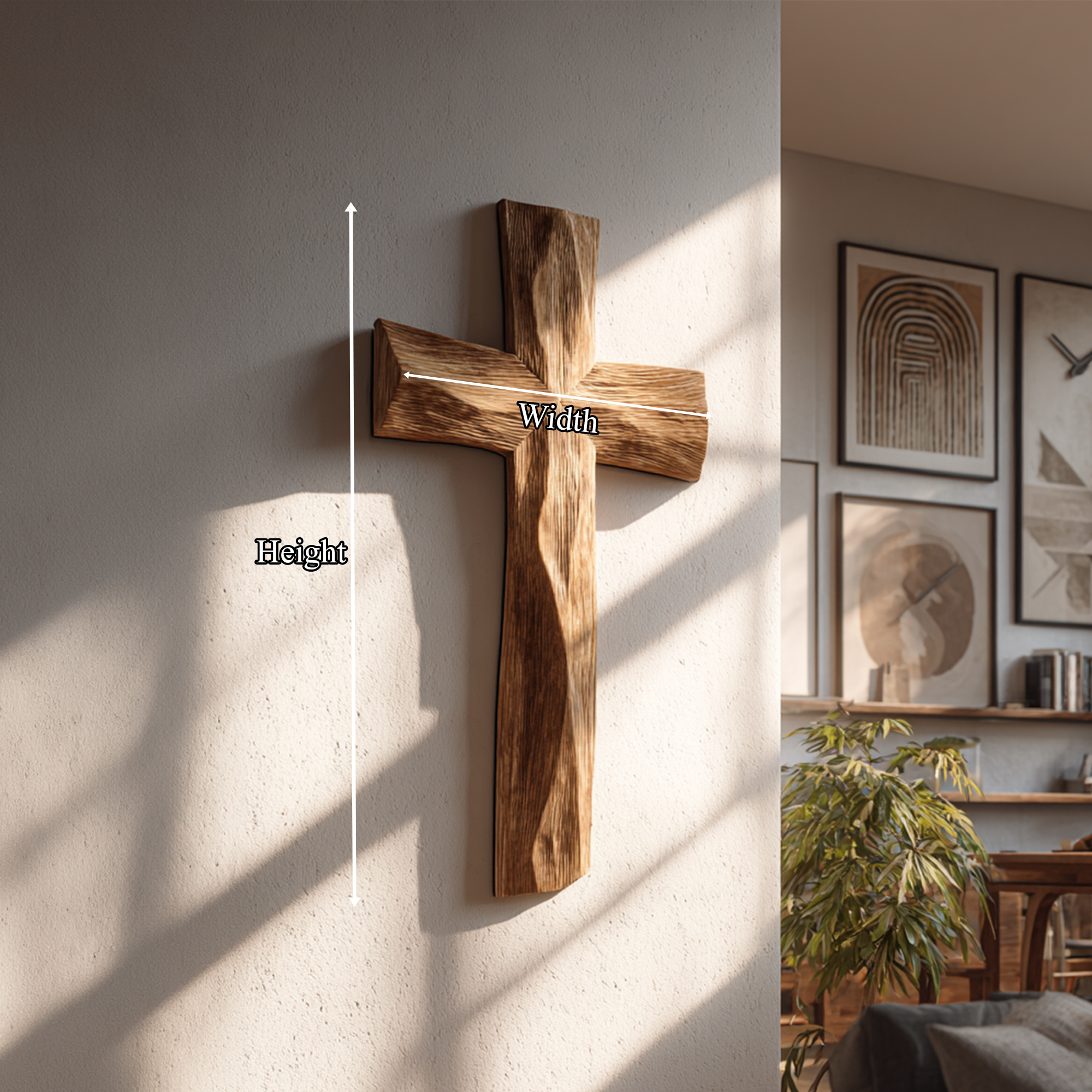 Rustic Religious Wall Cross Bedroom Or Living Room SINLKIWD009