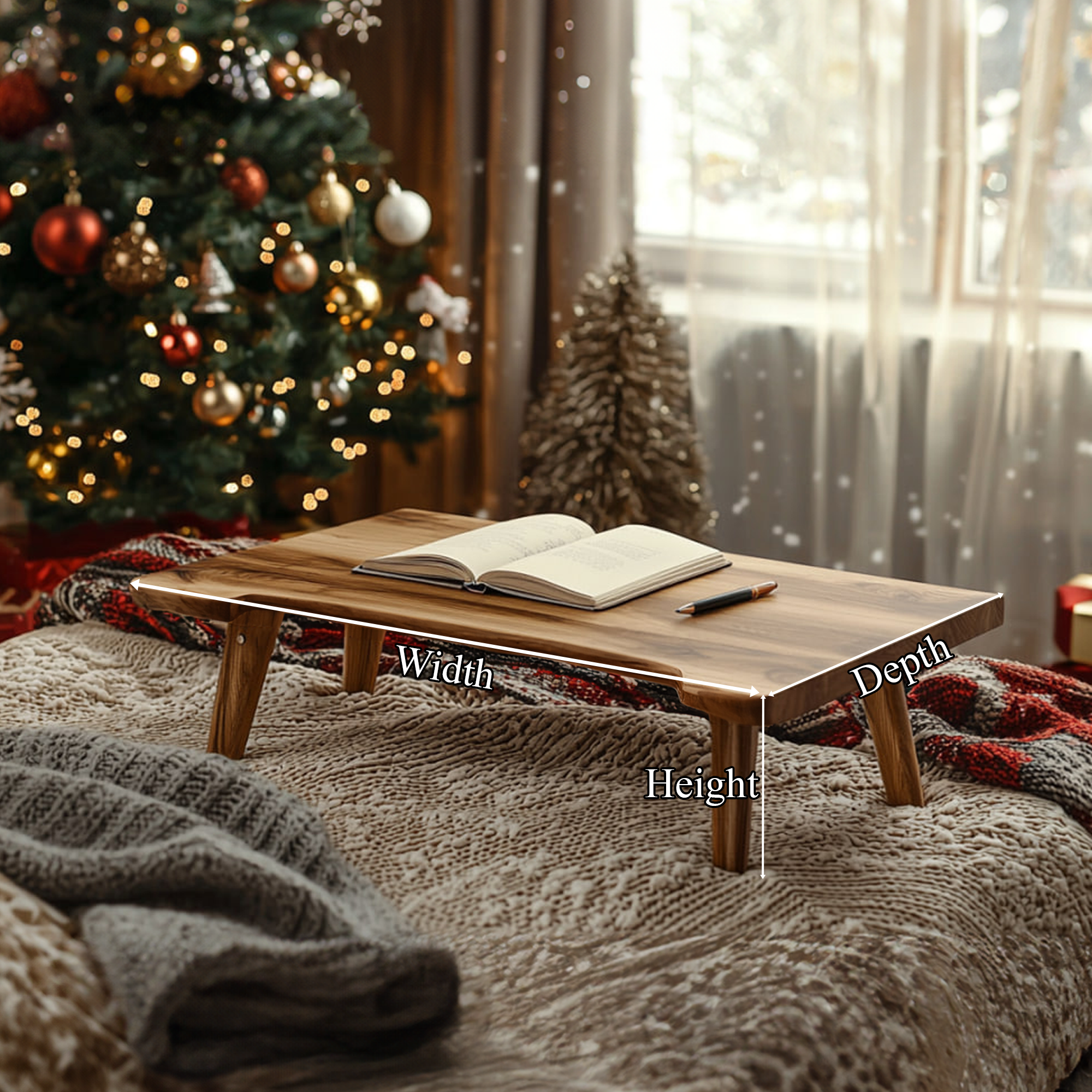 Rustic Lap Desk Christmas Cozy Bedroom Holiday Display SINLKIDK063