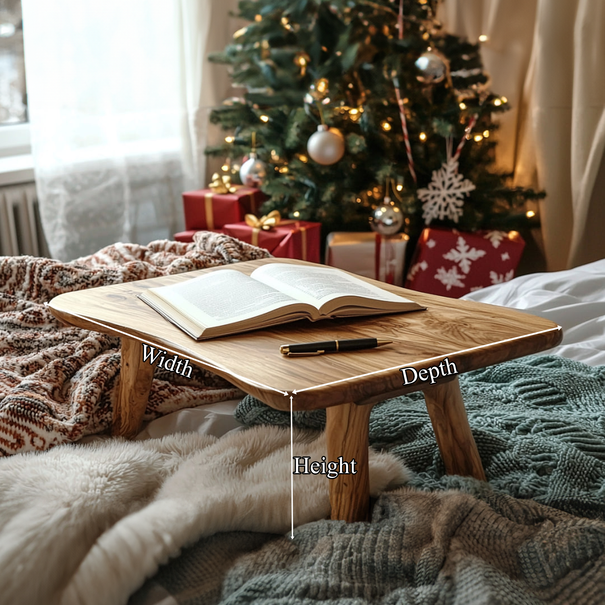 Rustic Live Edge Rustic Breakfast Table Cozy Bedroom SINLKIDK069