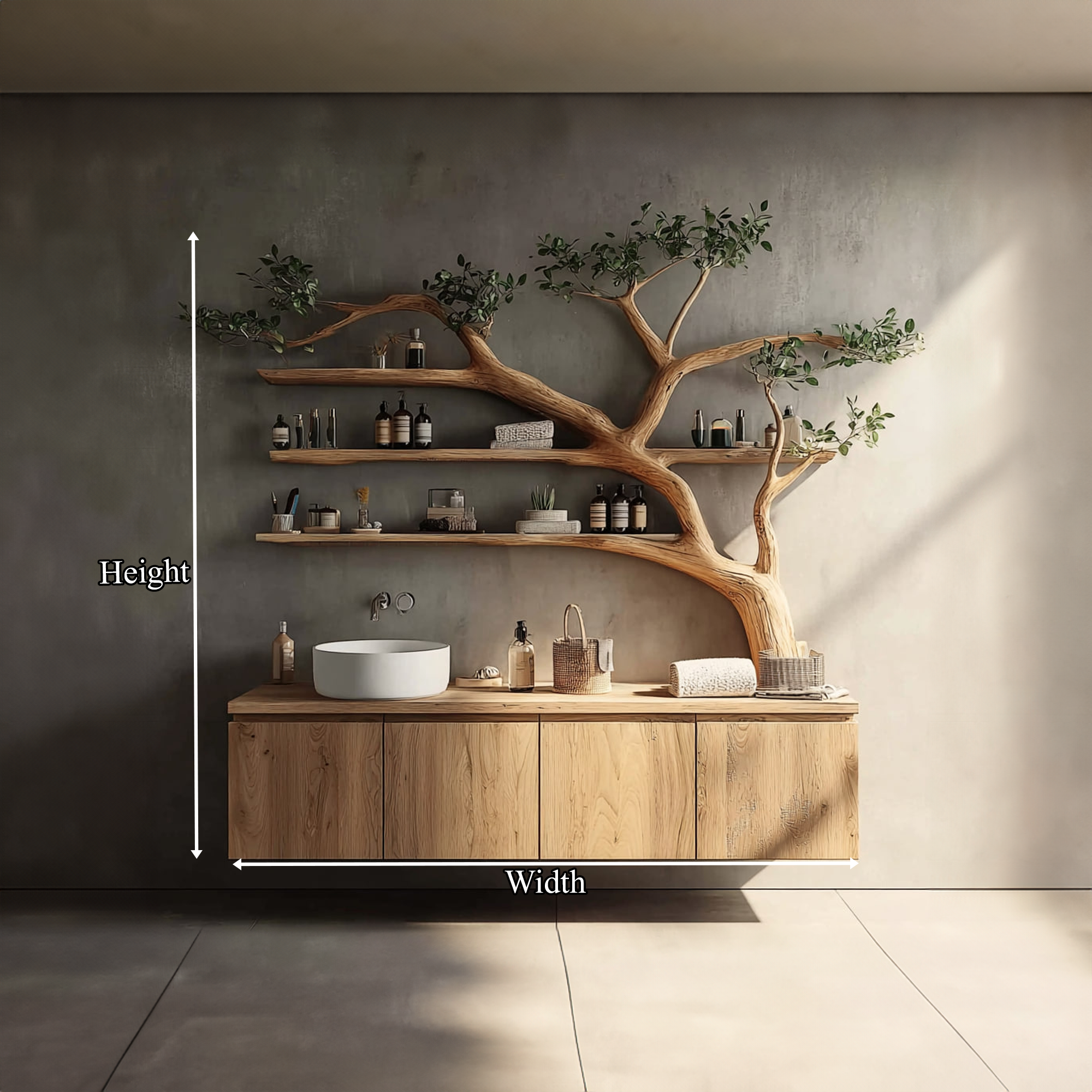 Rustic Organic Tree Branch Vanity Bathroom Or Spa Room SINLKITBB015