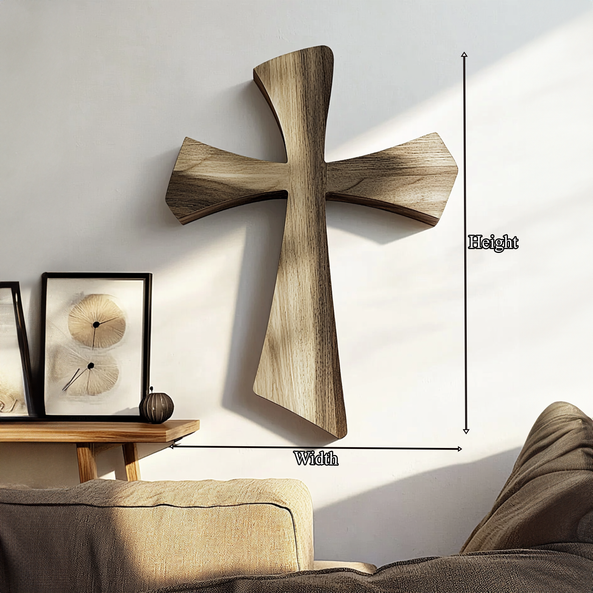 Rustic Faith Wall Cross Living Room And Study Room SINLKIWD010