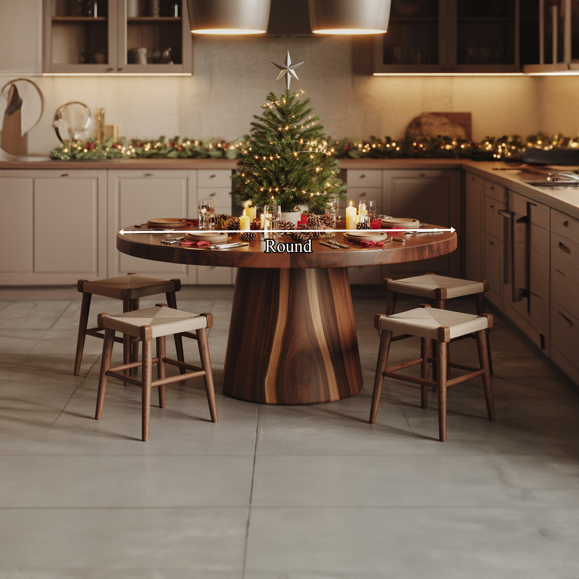 Rustic Dining Table Christmas Centerpiece Kitchen Display SINLKIDT138