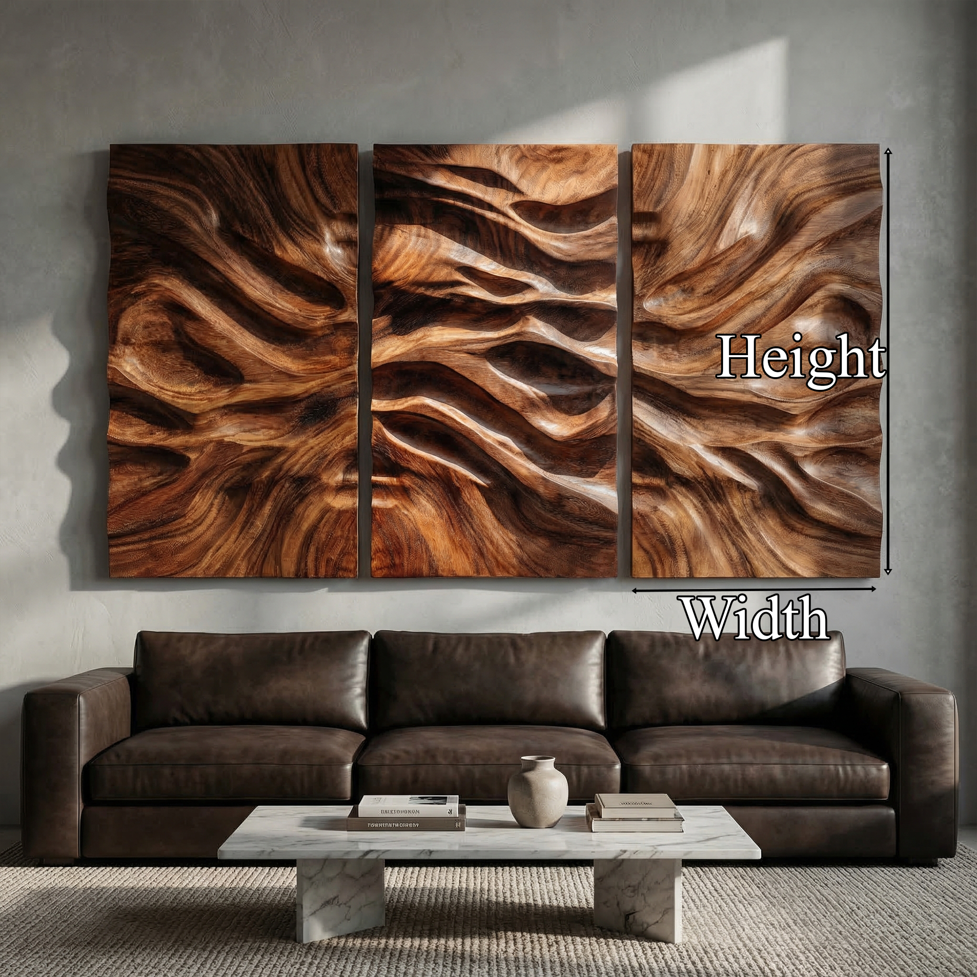 Modern Carved Wall Art Living Room And Bedroom SINLKIWD043