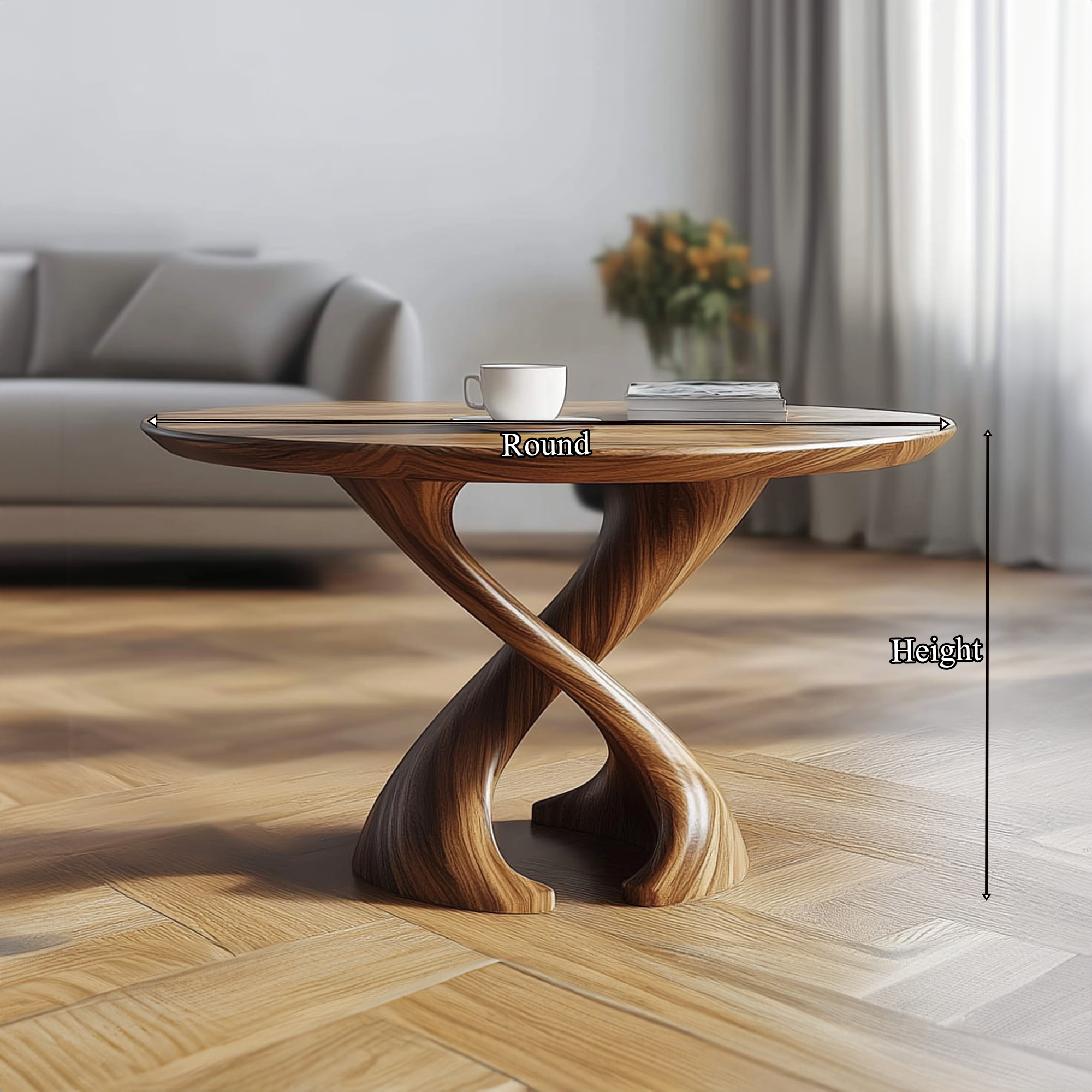 Mid Century Twist Coffee Table Living Room Studio Room SINLKICF201
