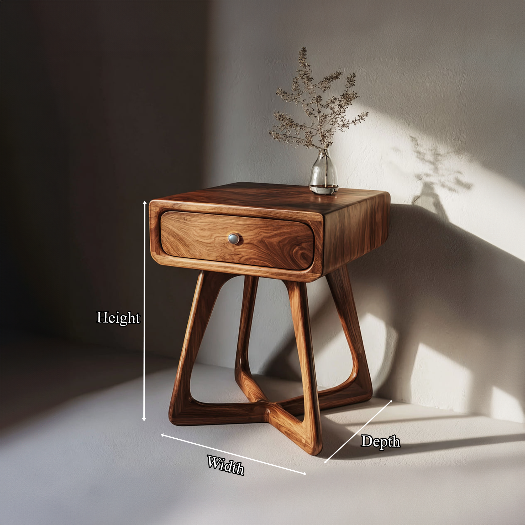 Modern Organic Nightstand Bedroom Or Reading Room SINLKICC020