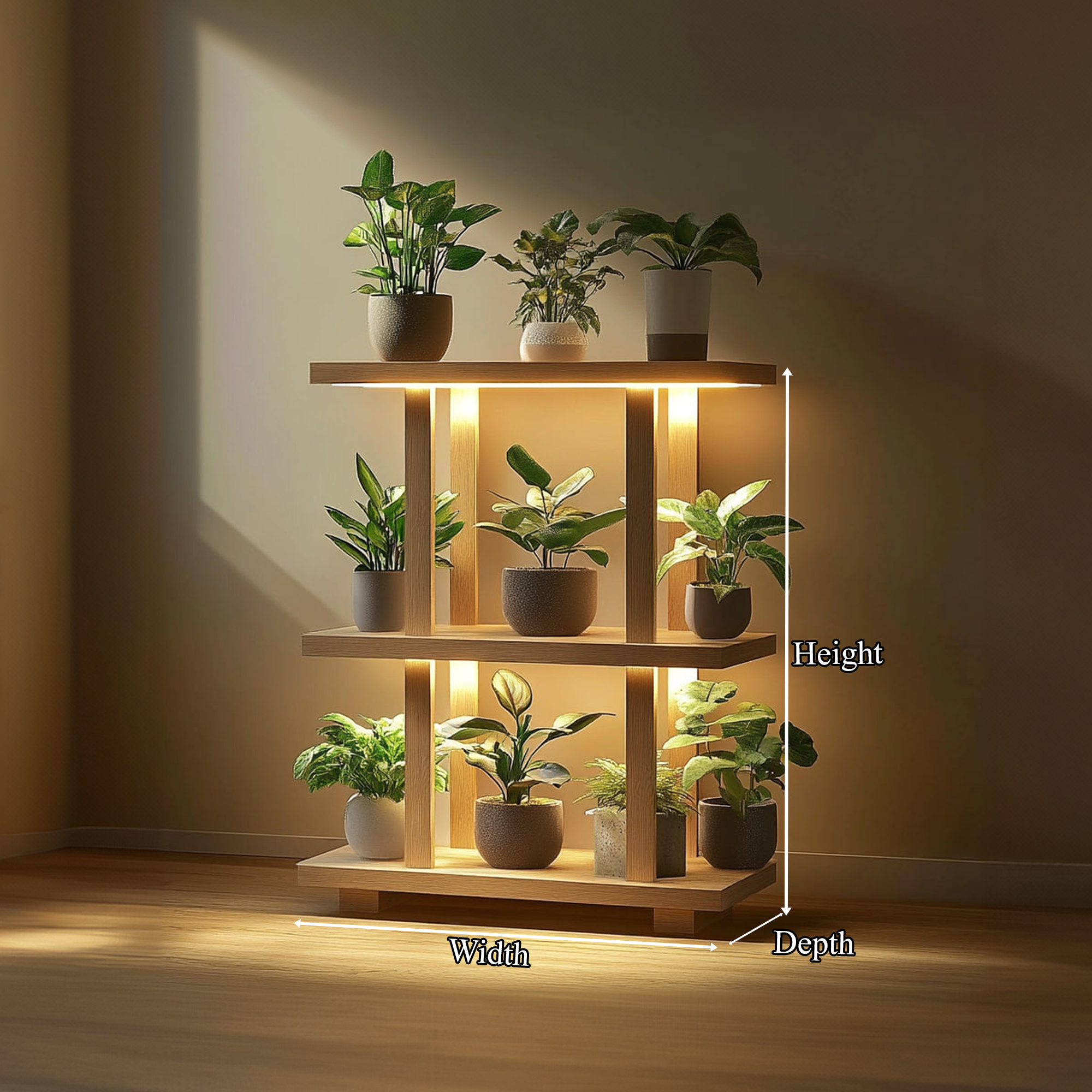 Mid Century Plant Shelf Indoor Garden Decor SINLKITT083