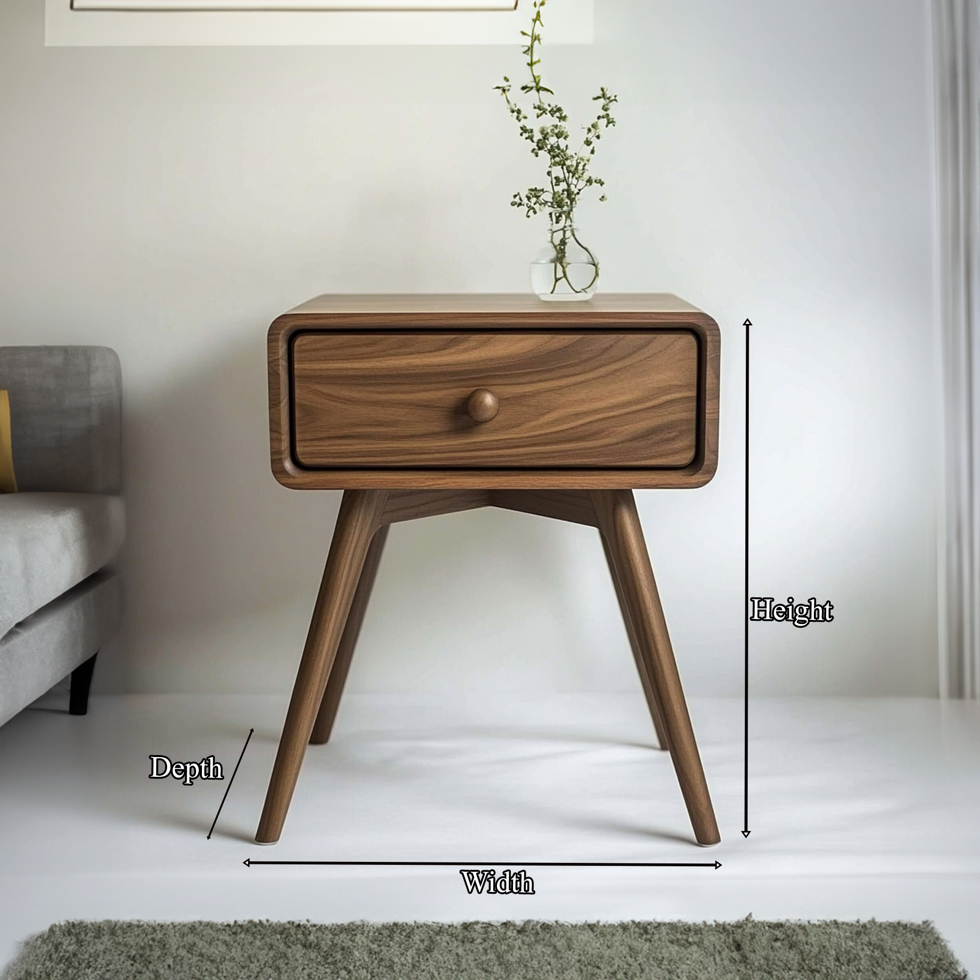 Minimalist Sculptural Side Table Bedroom Or Reading Room SINLKICC025