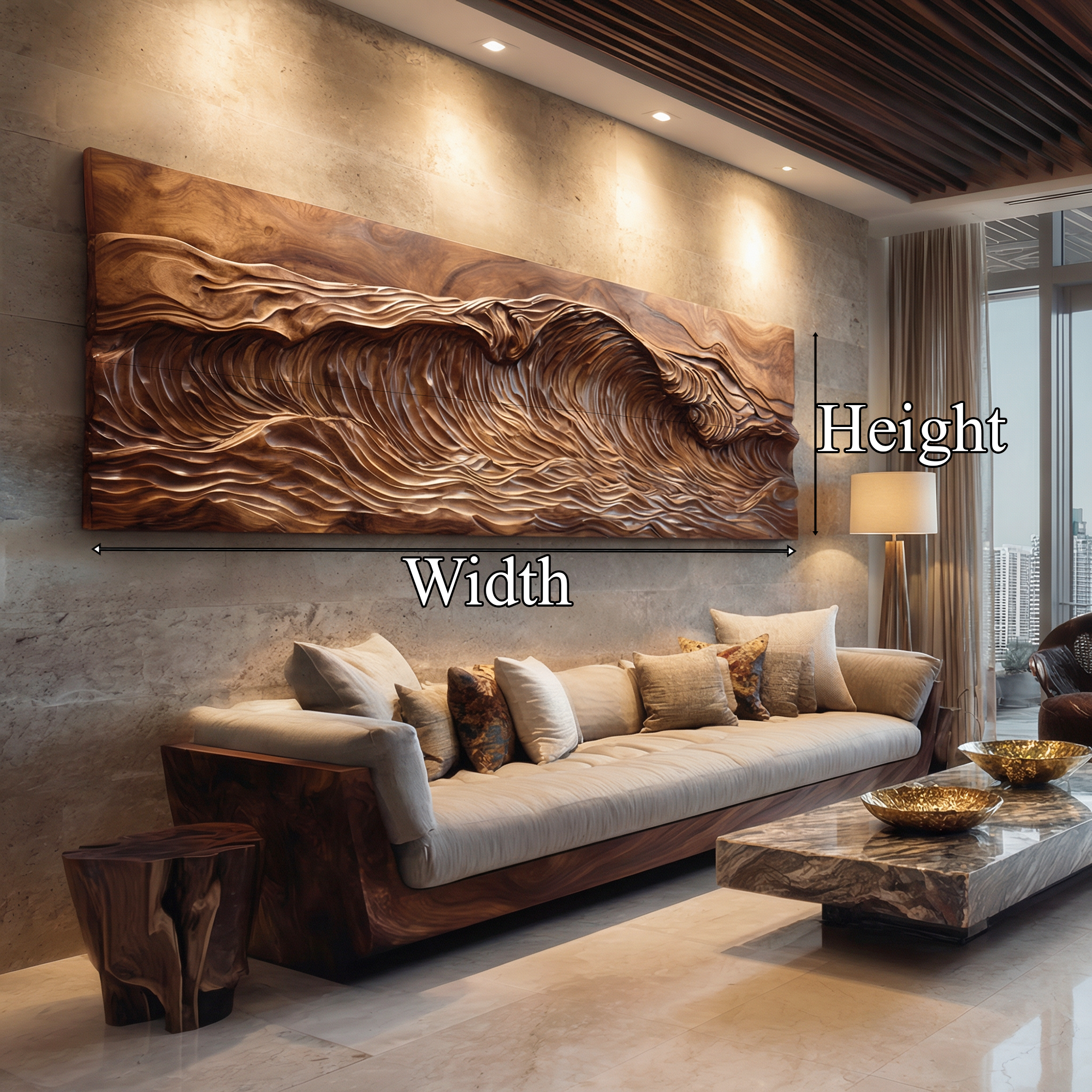 Rustic Wood Relief Wall Decor Living Room And Bedroom SINLKIWD046