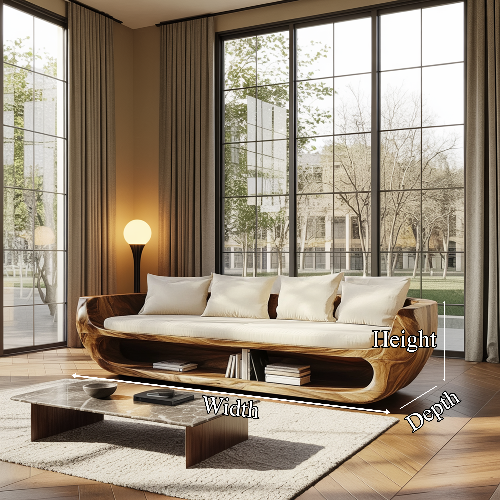 Rustic Sofa Christmas Holiday Decor Modern Living Room SINLKIWC028