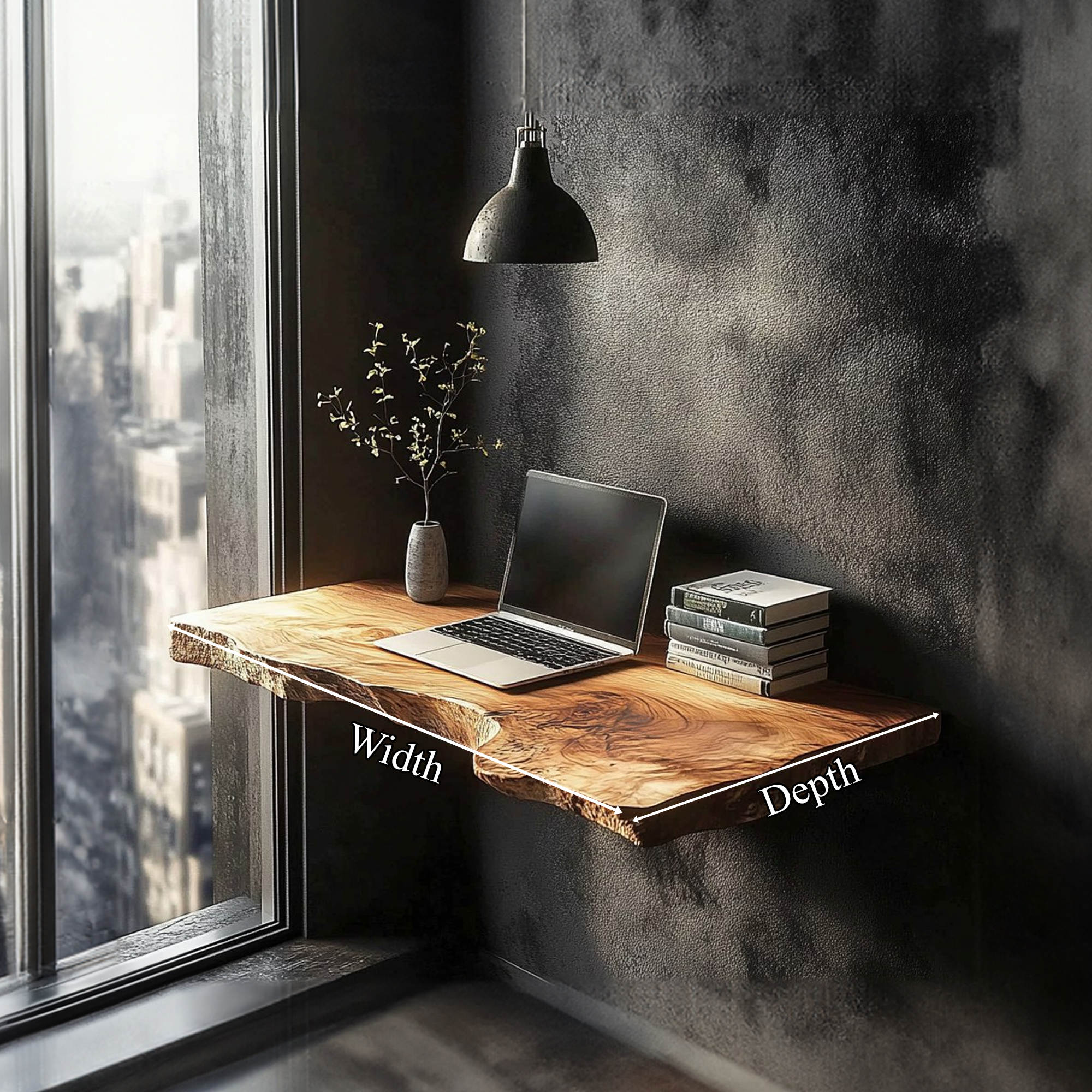 Rustic Floating Desk Workspace Or Living Room SINLKIFL289