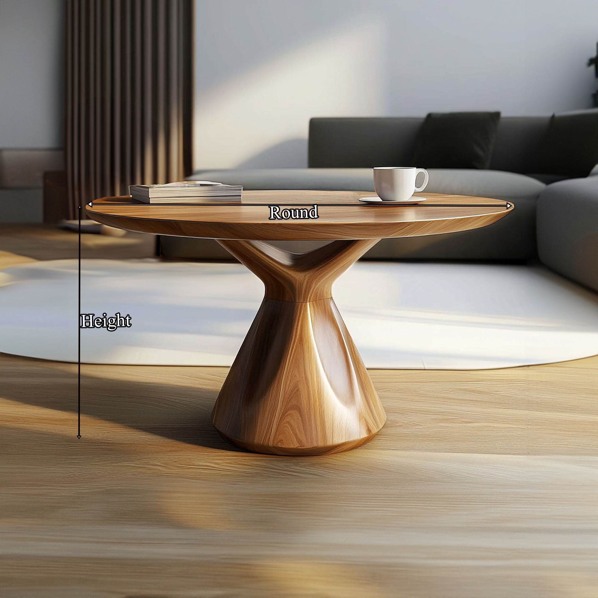 Modern Sculptural Round Table Living Room Lounge Room SINLKICF198