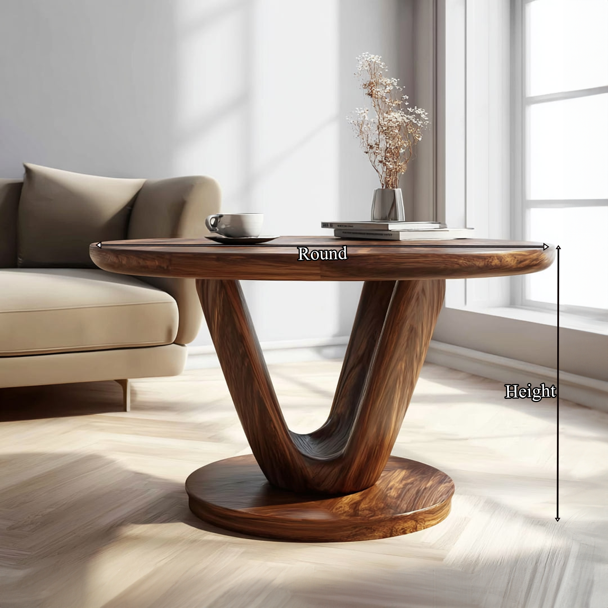 Modern Sculptural V Coffee Table Living Room Lounge Room SINLKICF207