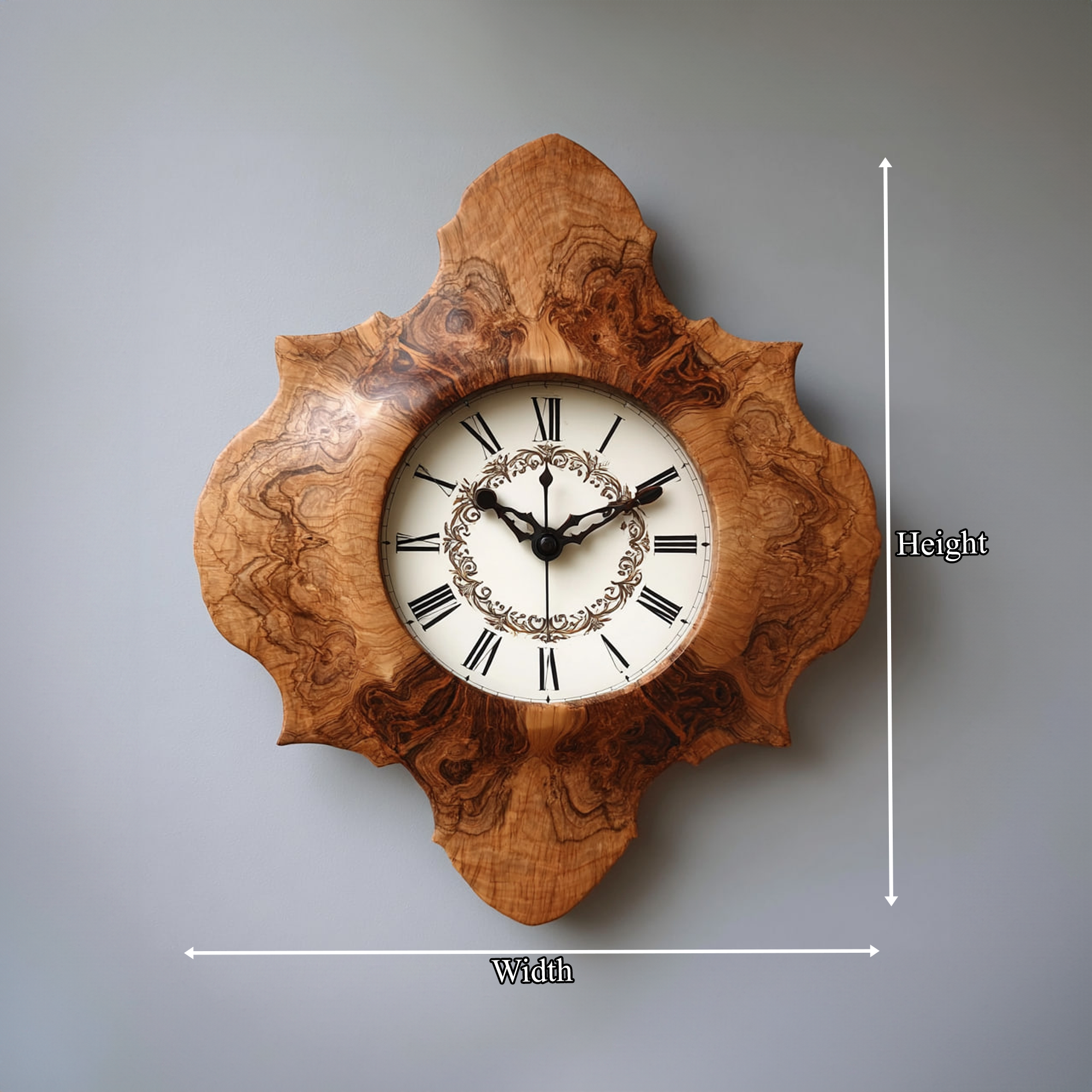 Rustic Unique Wood Wall Clock Living Room Or Dining Area SINLKICK005