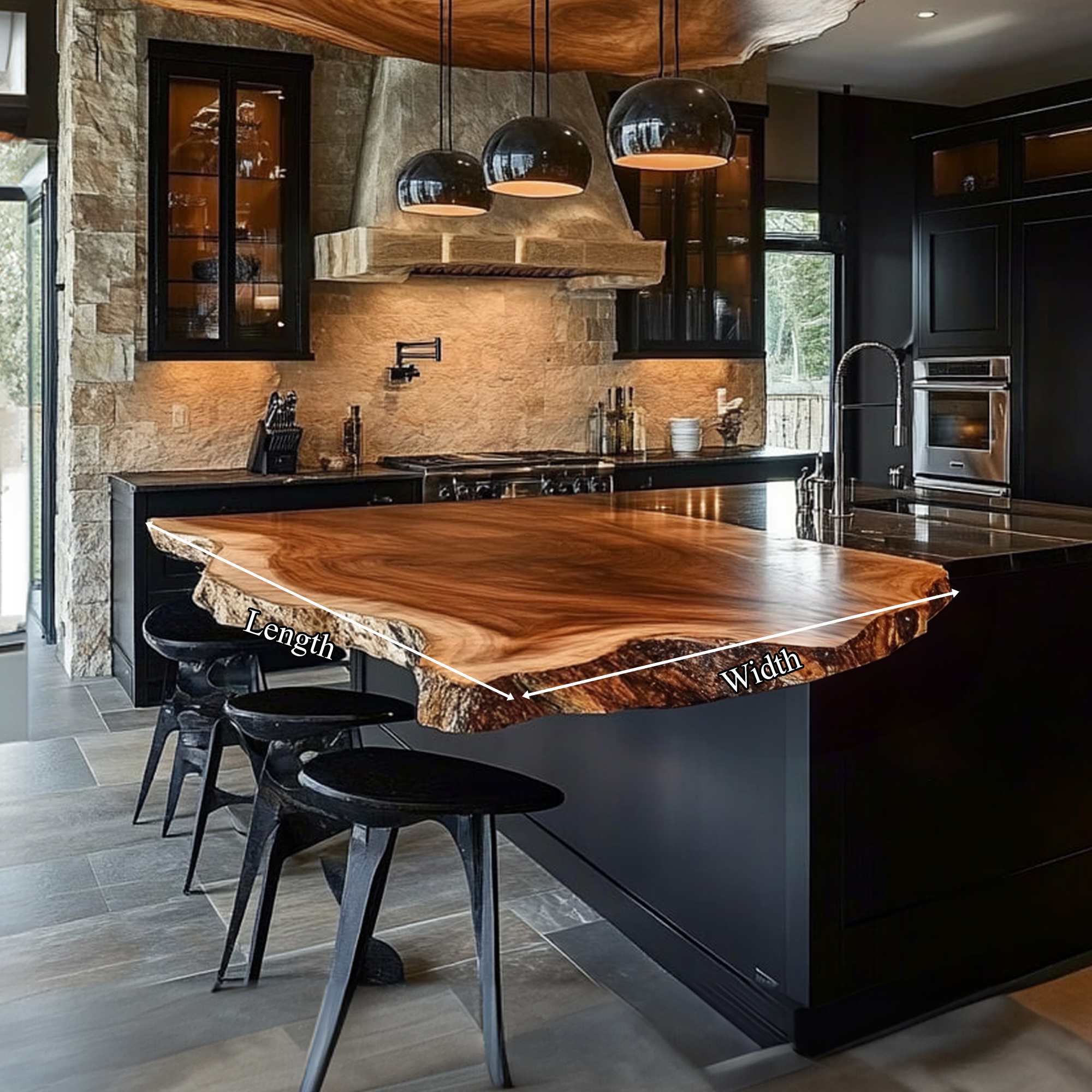 Rustic Industrial Luxury Kitchen Island Kitchen Or Dining Room SINLKIKI124