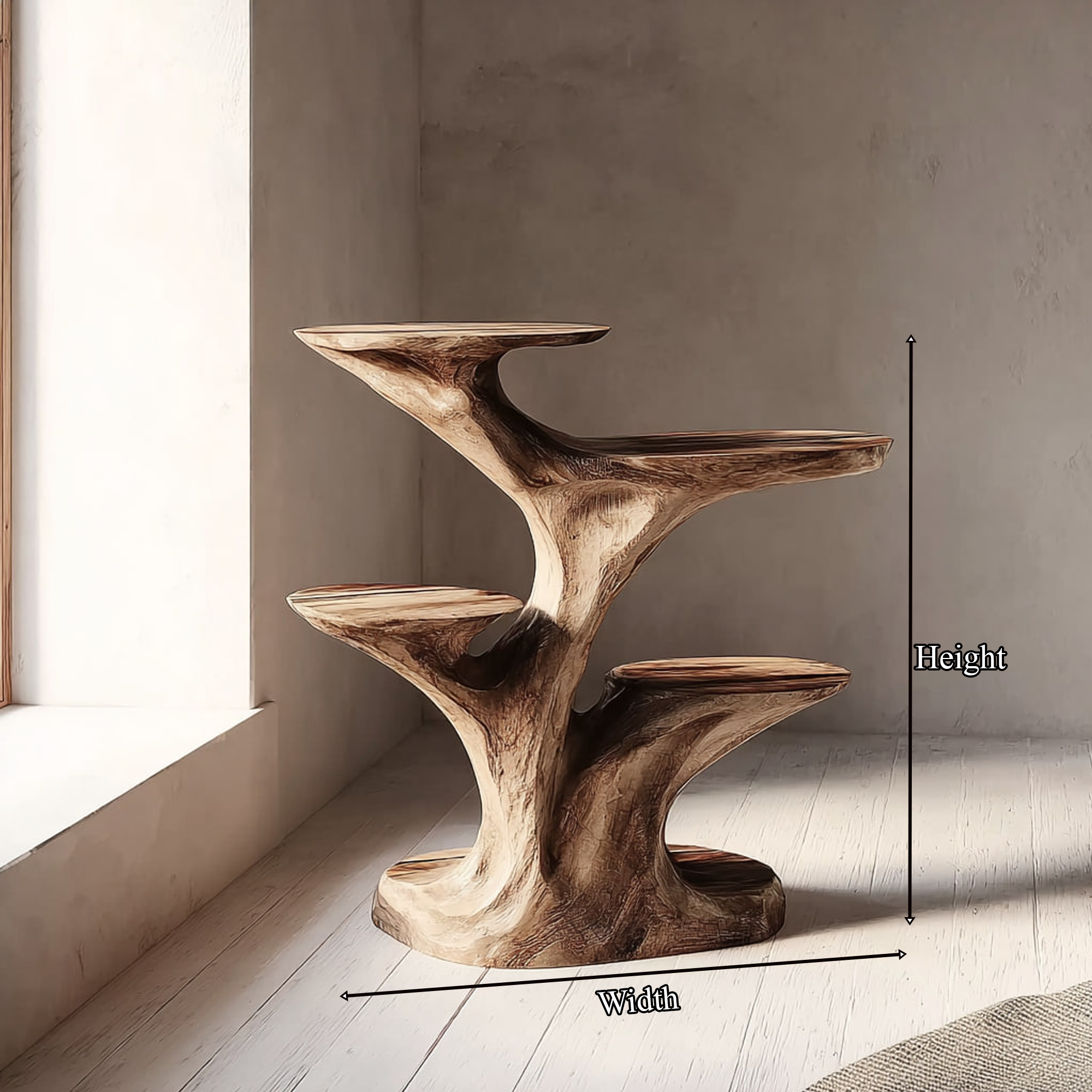 Rustic End Table Living Room Corner SINLKIBT110