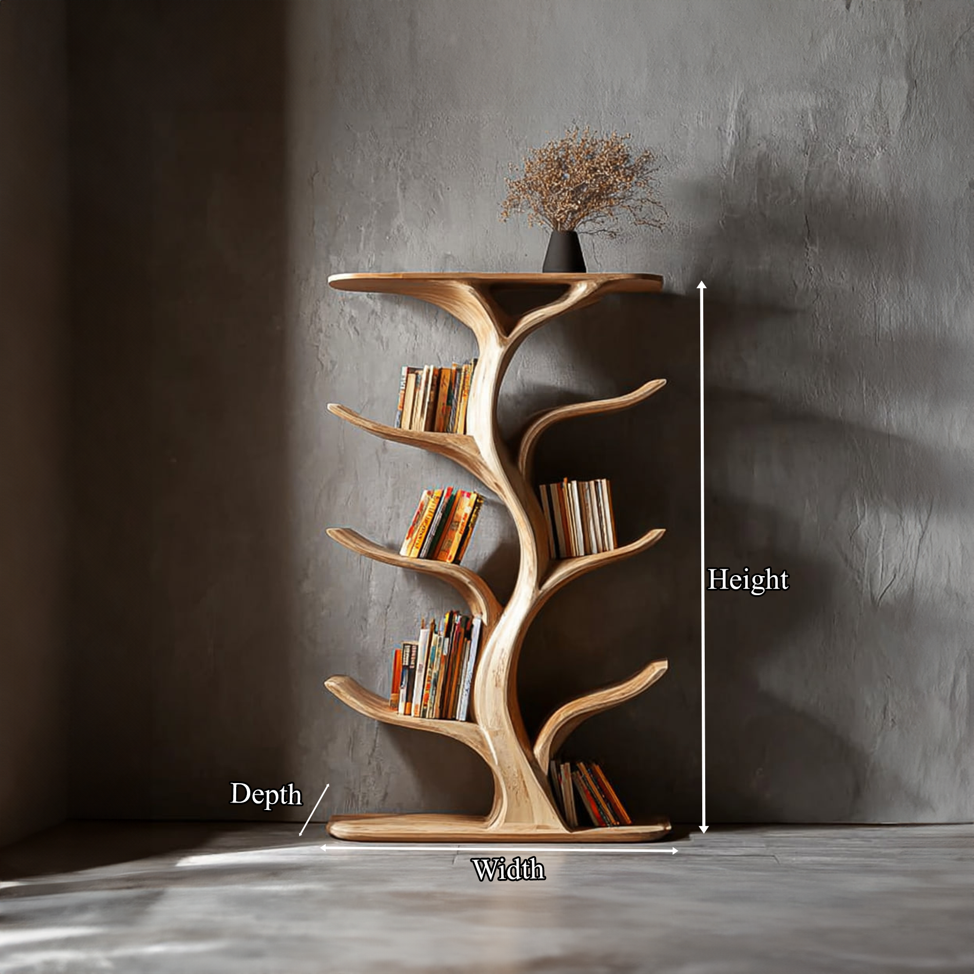 Midcentury Modern Tree Display Study Room SINLKITB252