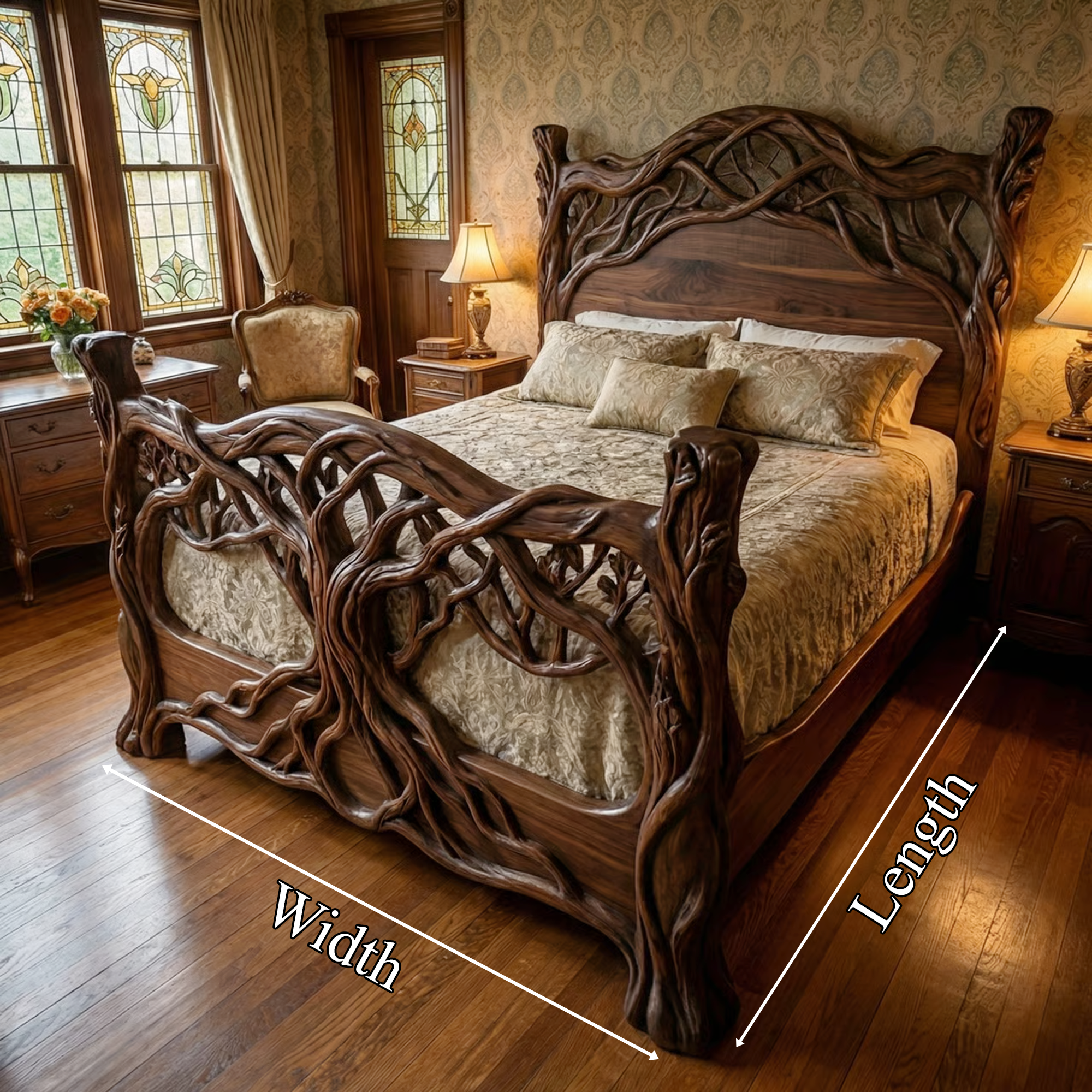 Rustic King Bed Frame For Bedroom Or Master Suite SINLKIWB107