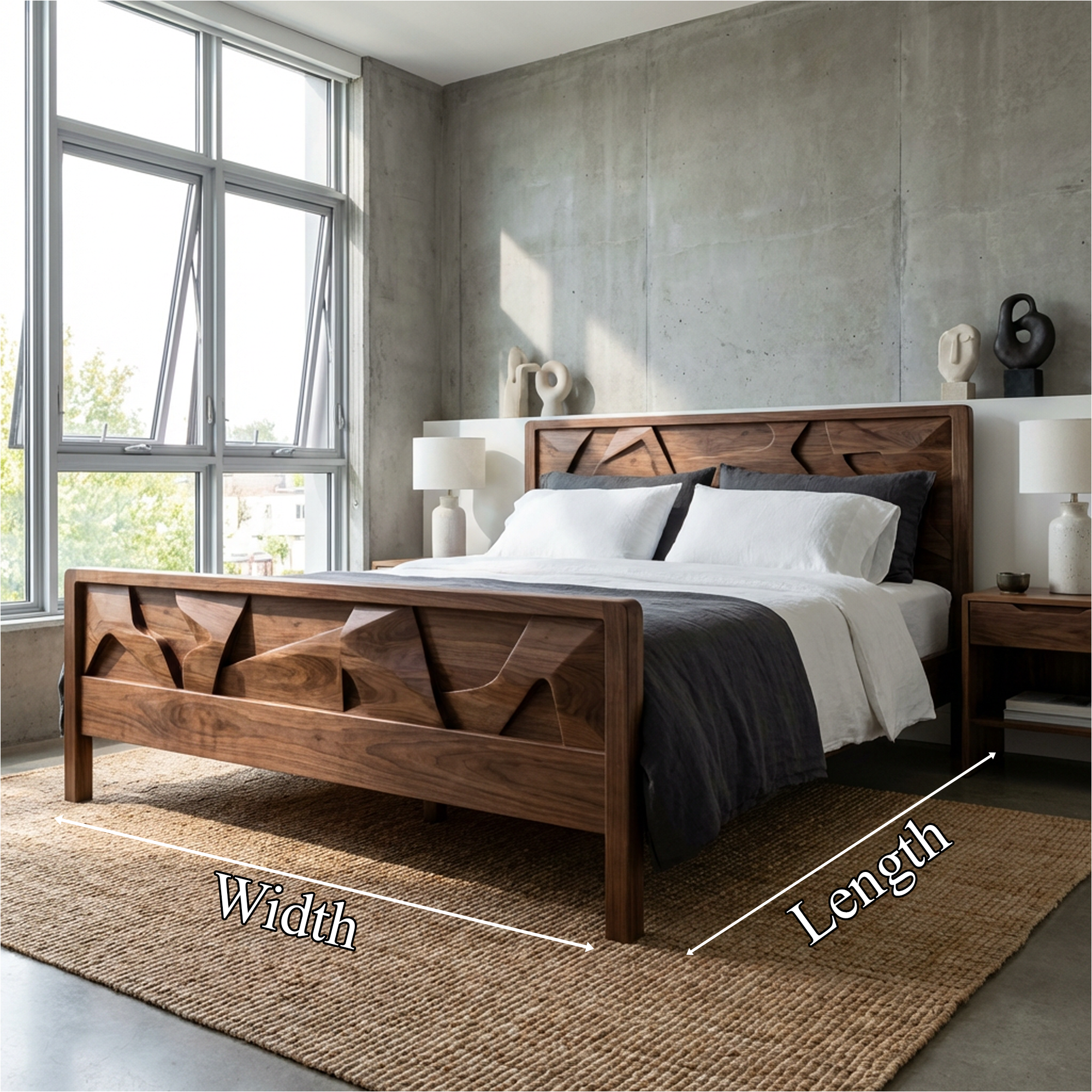 Rustic Statement King Bed Frame For Bedroom And Interior Space SINLKIWB110