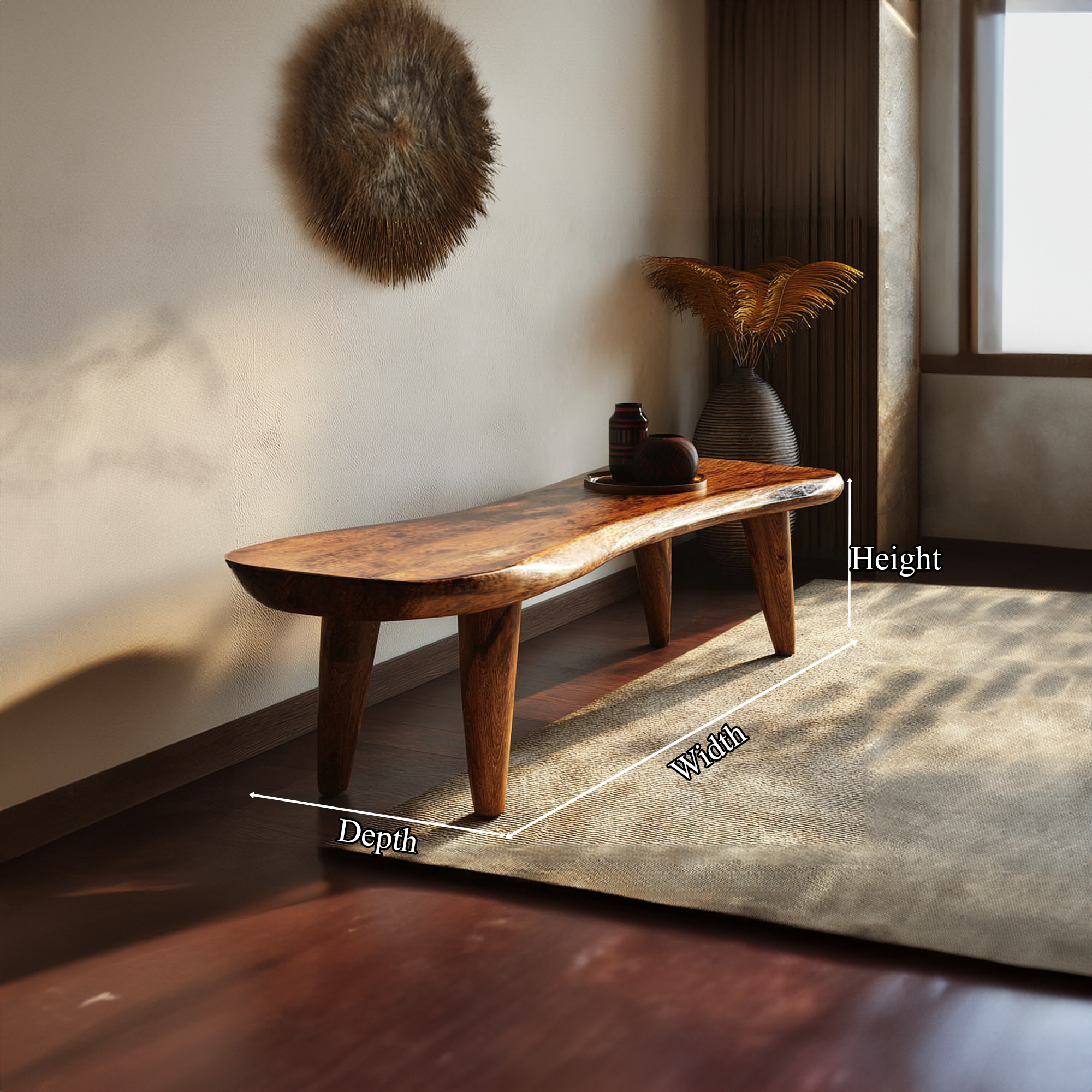 Rustic Handmade Bench Entryway Living Room Furniture SINLKIRS024